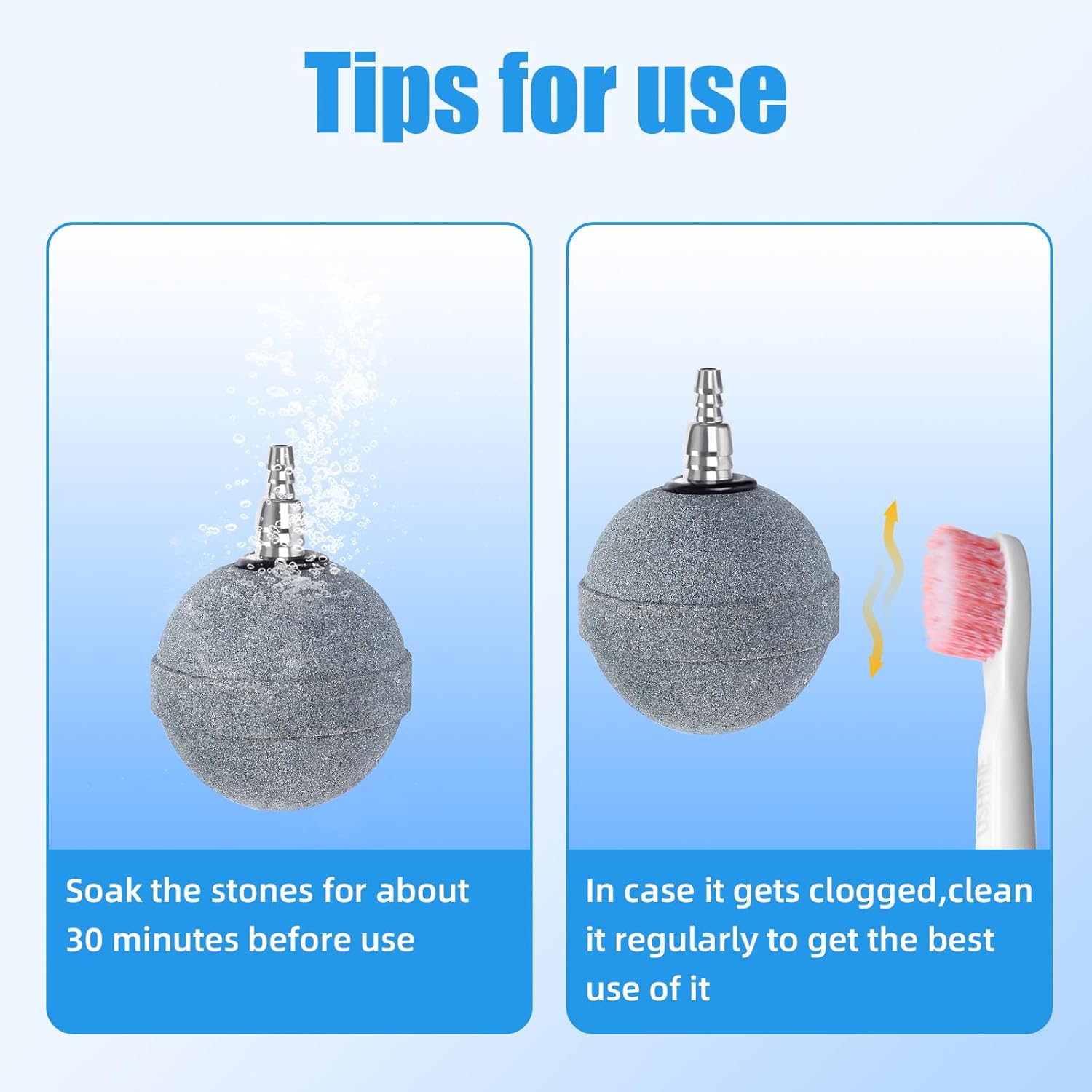 Pond Air Stone 2 Inch, Long Lasting Aerator Oxygen Differ, Air Pump Accessories for Aquarium, Fish Tank, Hydroponics, Ponds and DWC Reservoirs 2 Pack - Image 5