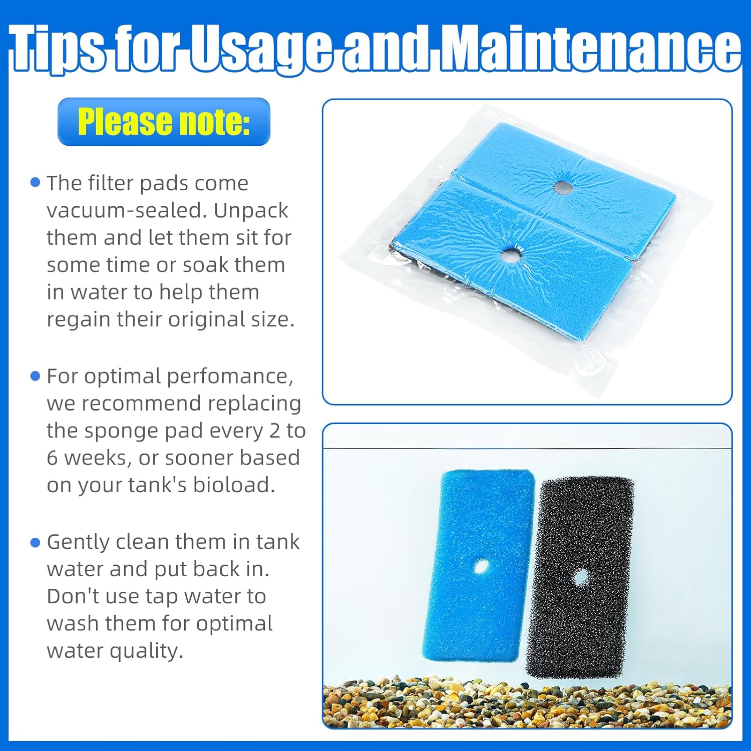 Replacement Pond Filter Pads Compatible with TotalPond 52231 and 52229 Pond Filter Box Sponge Filter Media Pad for Outdoor Koi Fish (2pcs) - Image 5