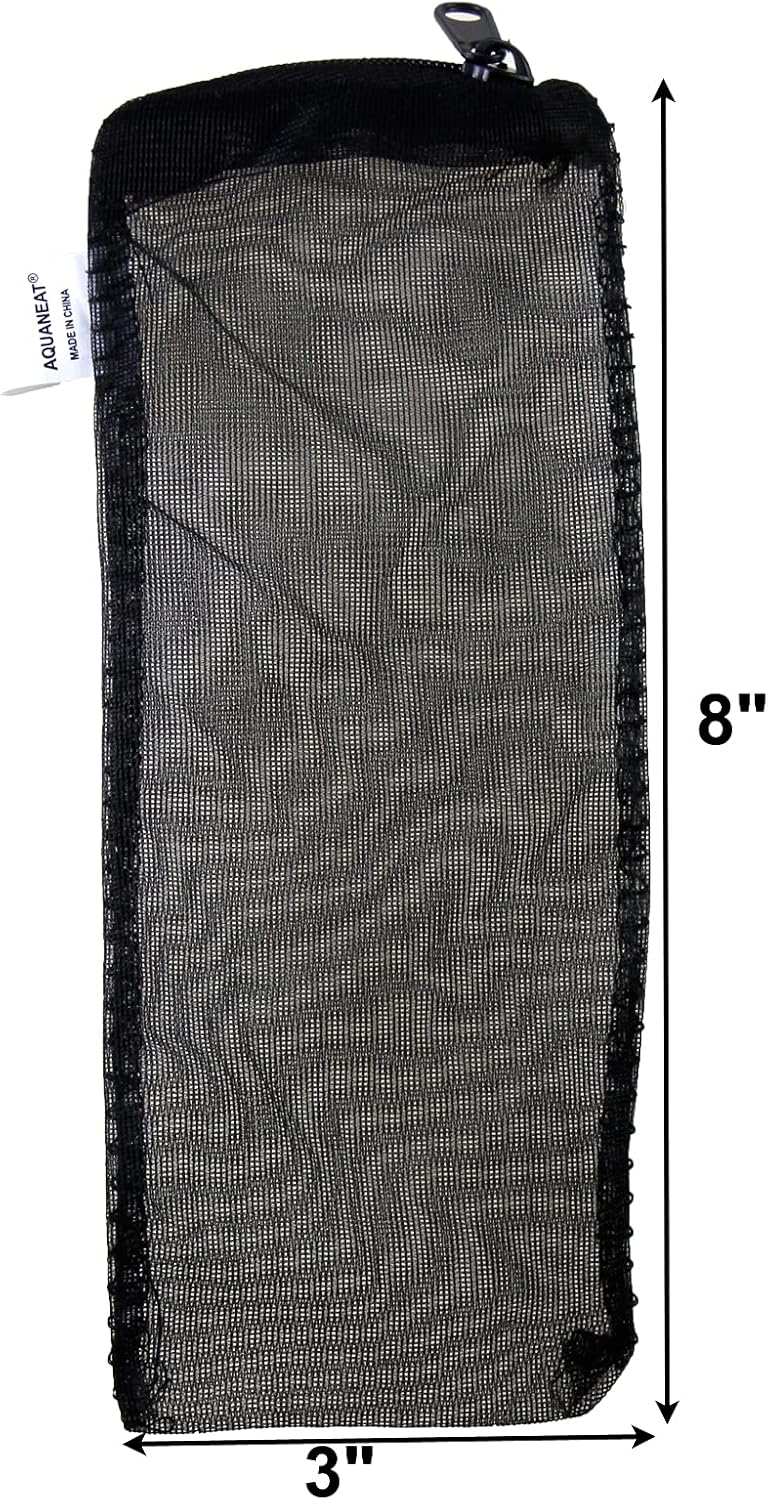 10pcs Aquarium Filter Media Bags, Fish Tank Fine Mesh Bags, 3”x4”/3”x8”/5.5”x8” with Plastic Zipper for Activated Carbon (3” x 8”) - Image 3