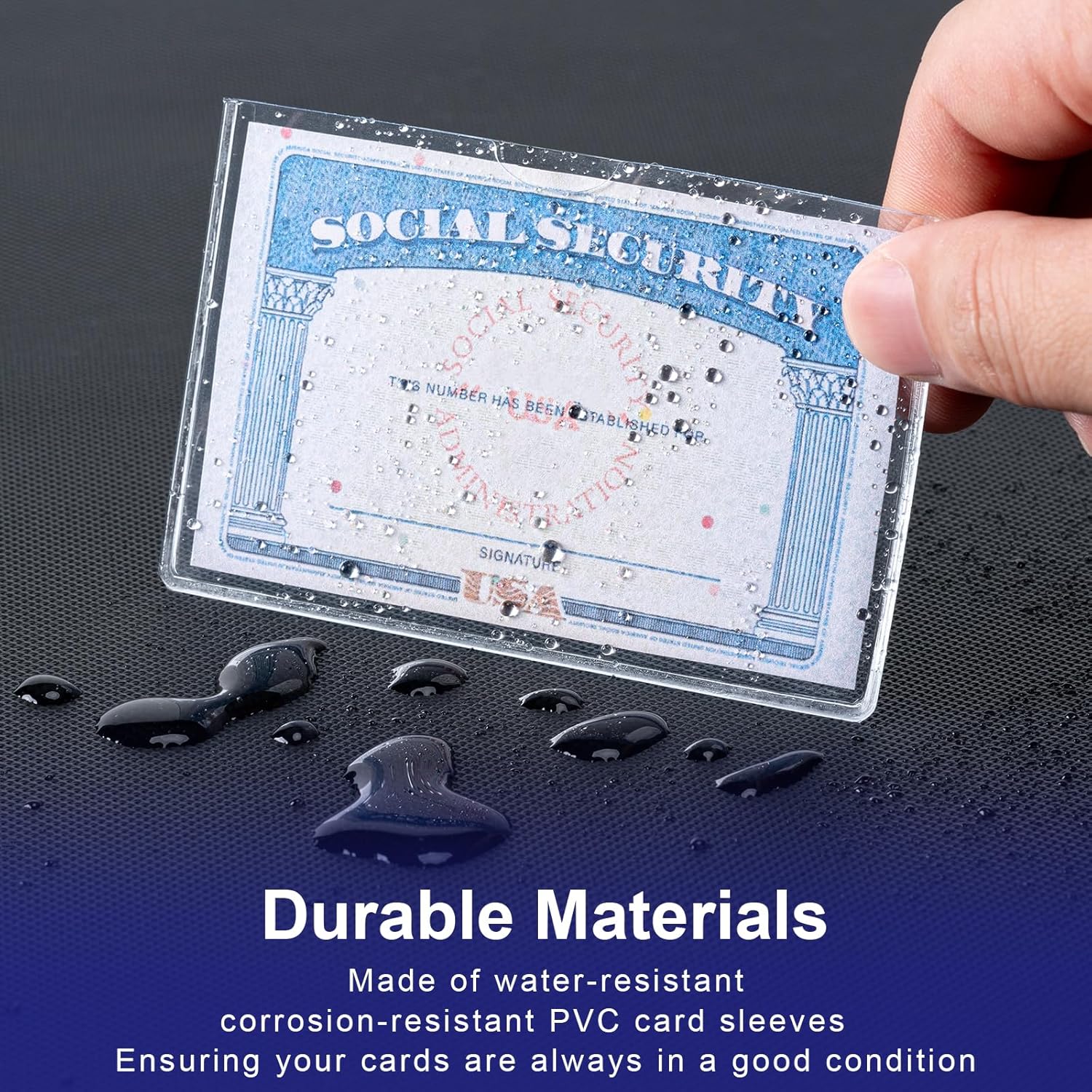 10 Pack Social Security Card Protector Medicare New Credit Card Holder,24 Mil Soft Clear Card for Waterproof SSN Card Protector，ID/Debit/Credit Card Covers Sleeve(10) - Image 2