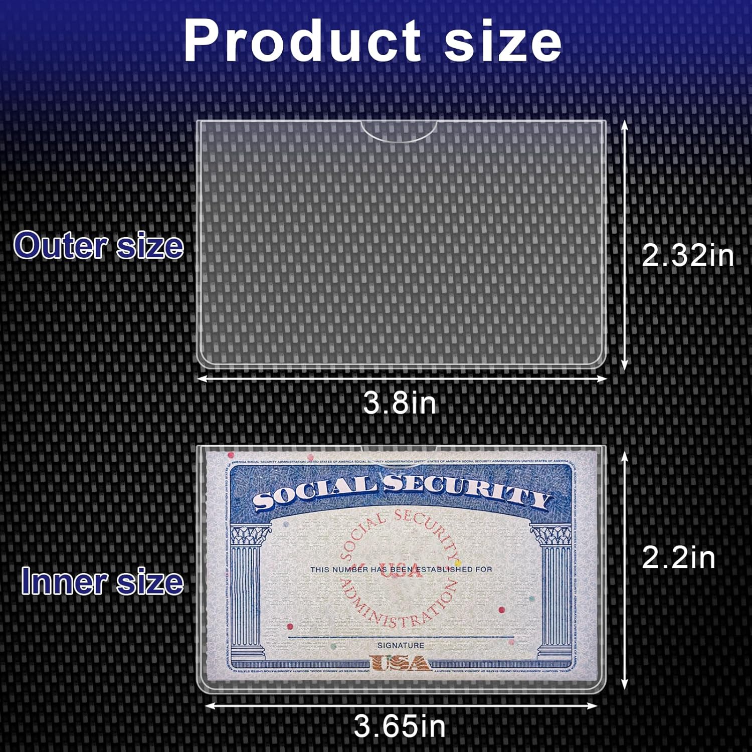 10 Pack Social Security Card Protector Medicare New Credit Card Holder,24 Mil Soft Clear Card for Waterproof SSN Card Protector，ID/Debit/Credit Card Covers Sleeve(10) - Image 3