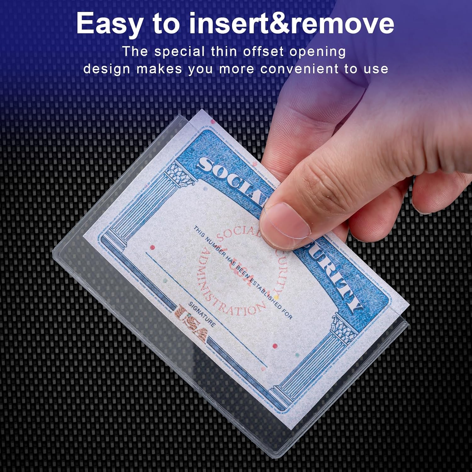 10 Pack Social Security Card Protector Medicare New Credit Card Holder,24 Mil Soft Clear Card for Waterproof SSN Card Protector，ID/Debit/Credit Card Covers Sleeve(10) - Image 5
