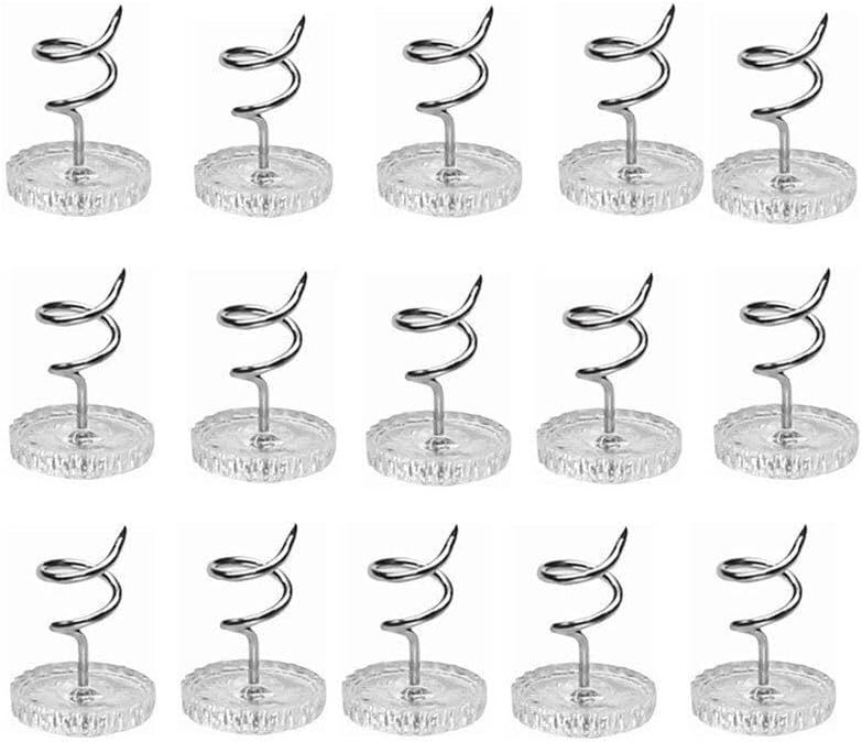 60 Pcs Upholstery Tacks Headliner Pins Clear Heads Twist Pins for Slipcovers and Bedskirts, 0.5 Inches Bed Skirt Pins - Image 3