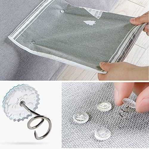 60 Pcs Upholstery Tacks Headliner Pins Clear Heads Twist Pins for Slipcovers and Bedskirts, 0.5 Inches Bed Skirt Pins - Image 6