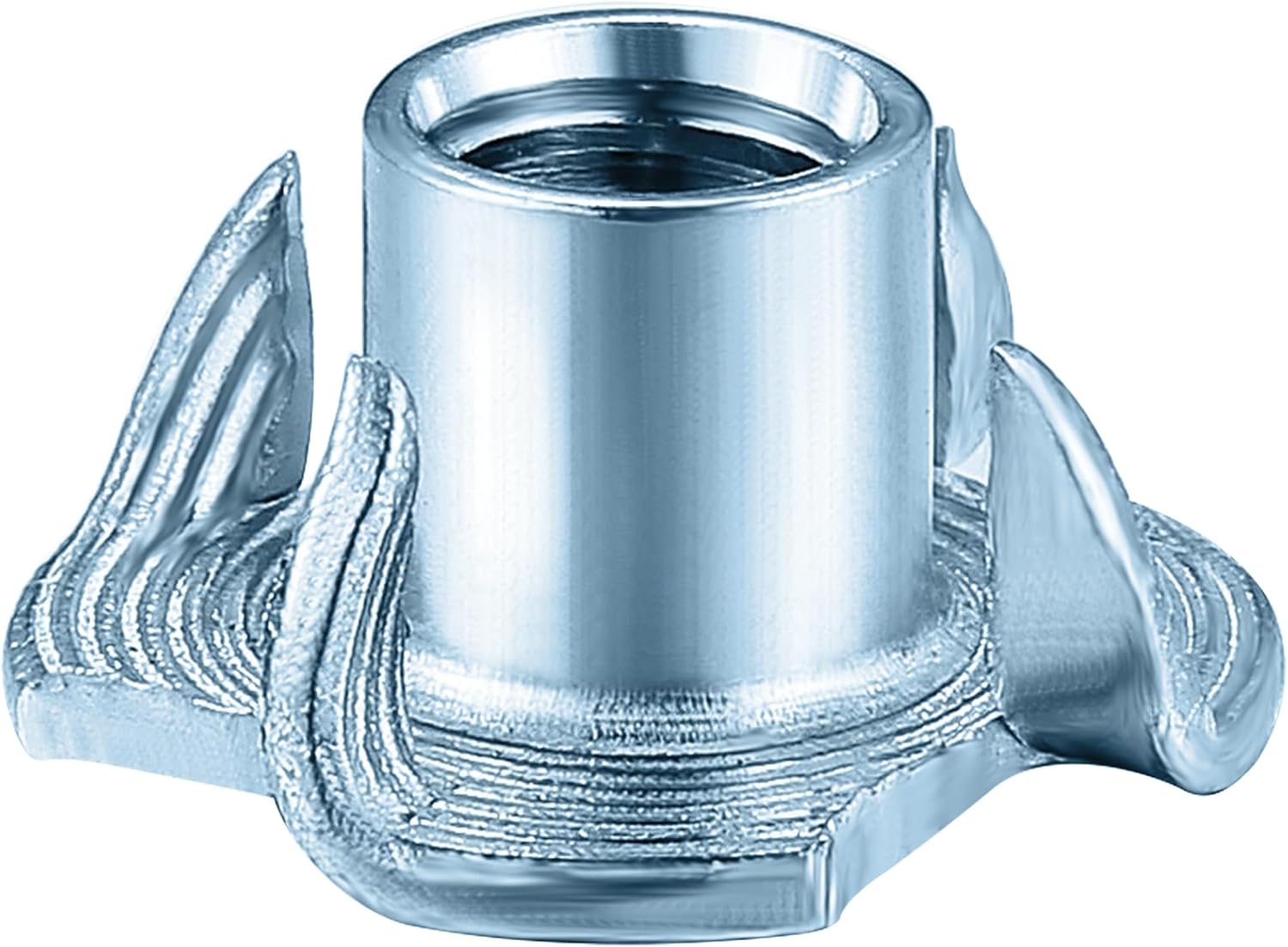 T-Nuts 1/4 * 20 (100 pcs), zinc Plated Steel, for Wood, Climbing Holds and cabinets - Image 1