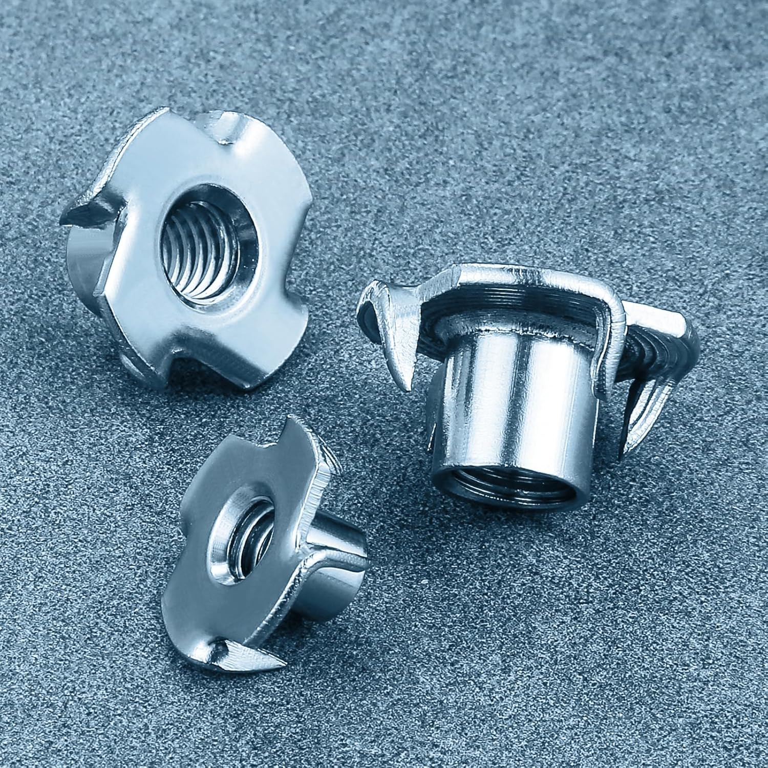 T-Nuts 1/4 * 20 (100 pcs), zinc Plated Steel, for Wood, Climbing Holds and cabinets - Image 5