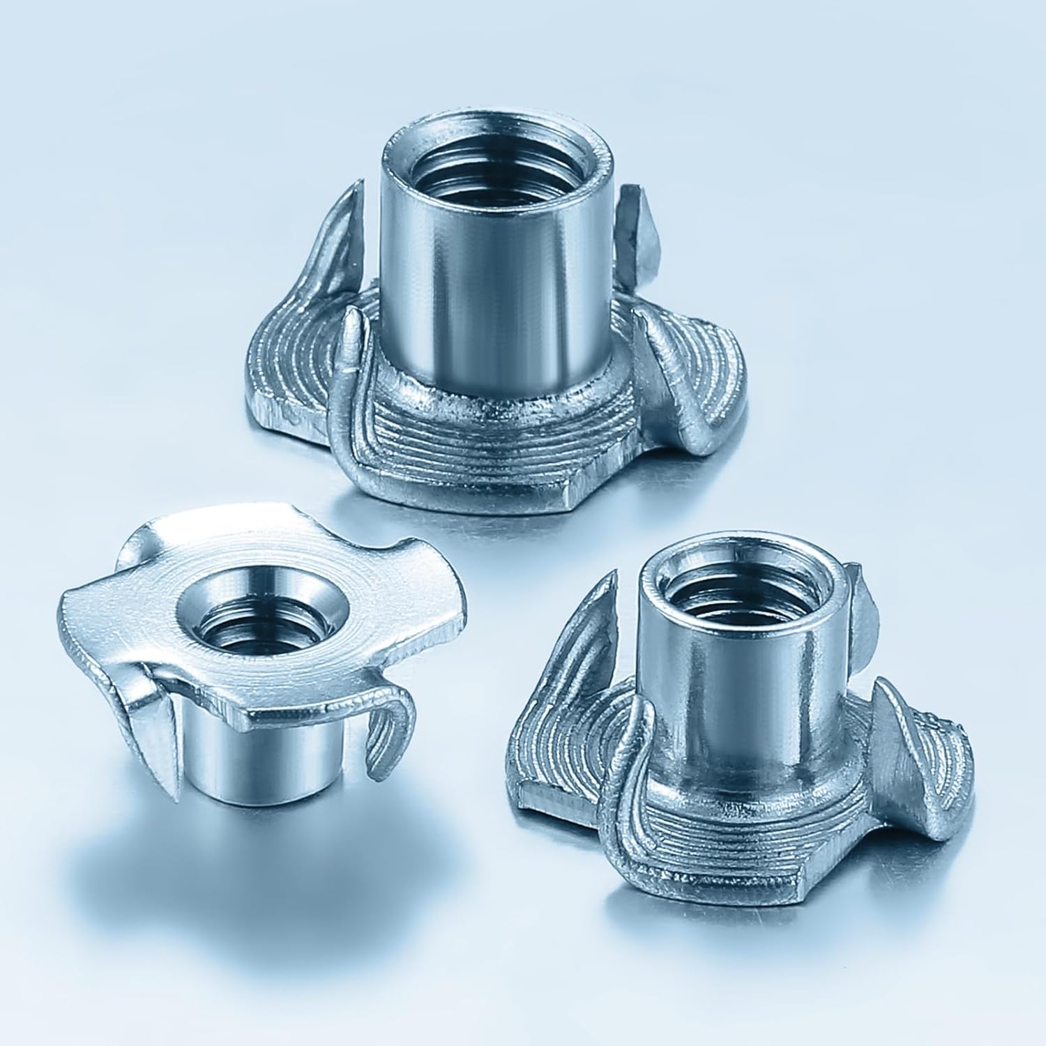 T-Nuts 1/4 * 20 (100 pcs), zinc Plated Steel, for Wood, Climbing Holds and cabinets - Image 6