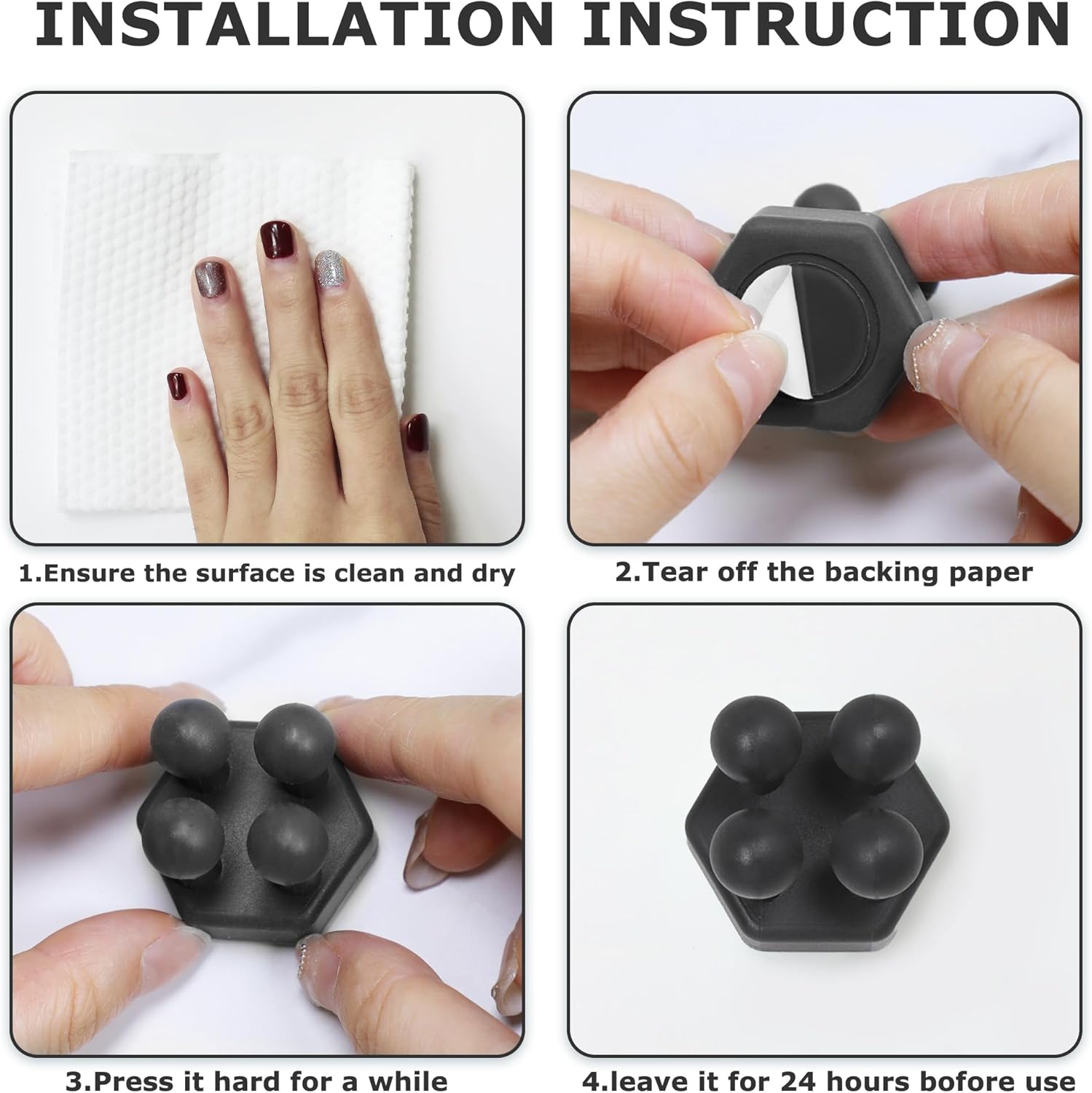 Silicone Toothbrh Holders for Bathroom - Adhesive Shower Toothbrh Holder Wall Mounted, Multi-Function Hook Waterproof Razor Holder Single Hook, Utility Plug Holder for Kitchen Living Room Office - Image 6