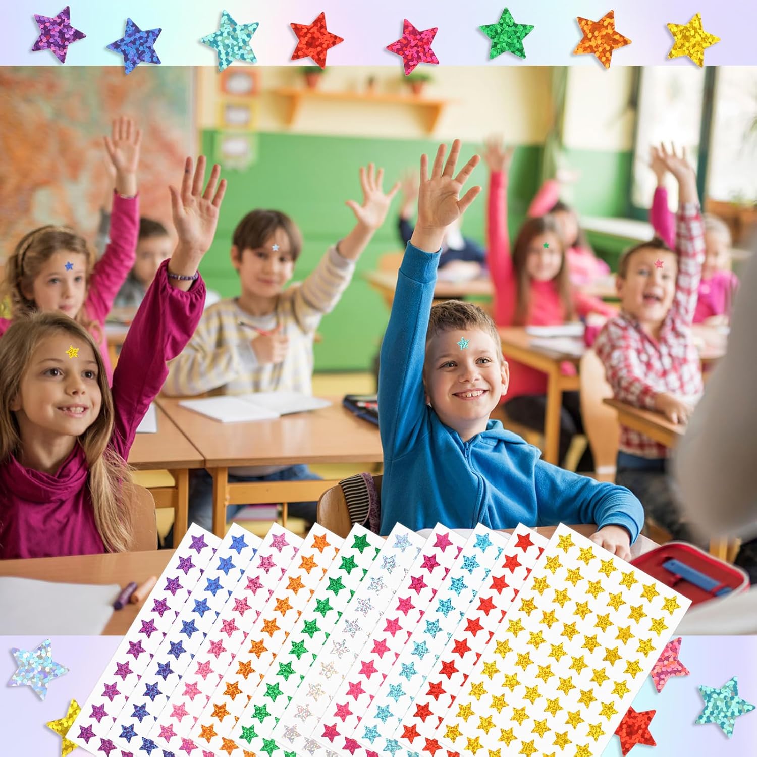 3000 PCS Star Stickers, 0.6