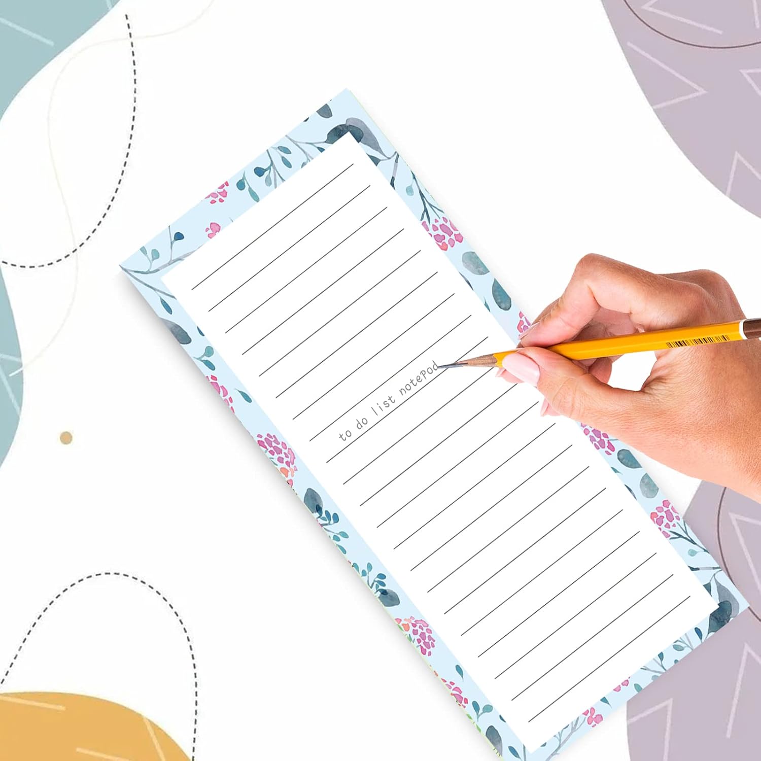 Magnetic Notepads for Refrigerator - Flower Design, 50 Sheets Per Pad, 4 Pack Memo Pads for Grocery Lists and To-Dos - Image 3
