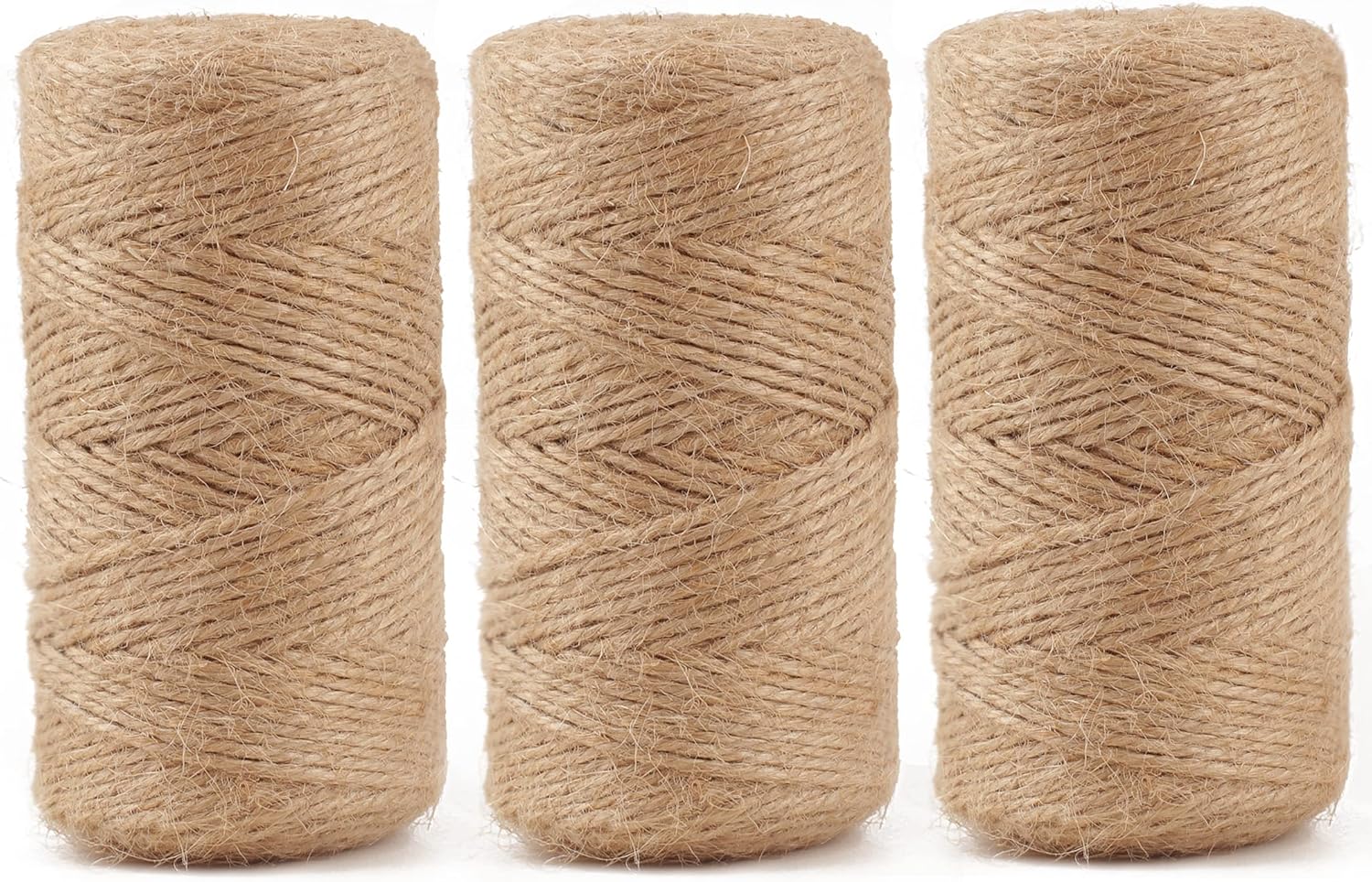 984 FT Natural Jute Twine, 3ply Thin Ribbon Hemp Twine for Gardening, Plant, Gift Wrapping, Art, Wedding Decoration, Packing, Bulk (3 Roll) - Image 8