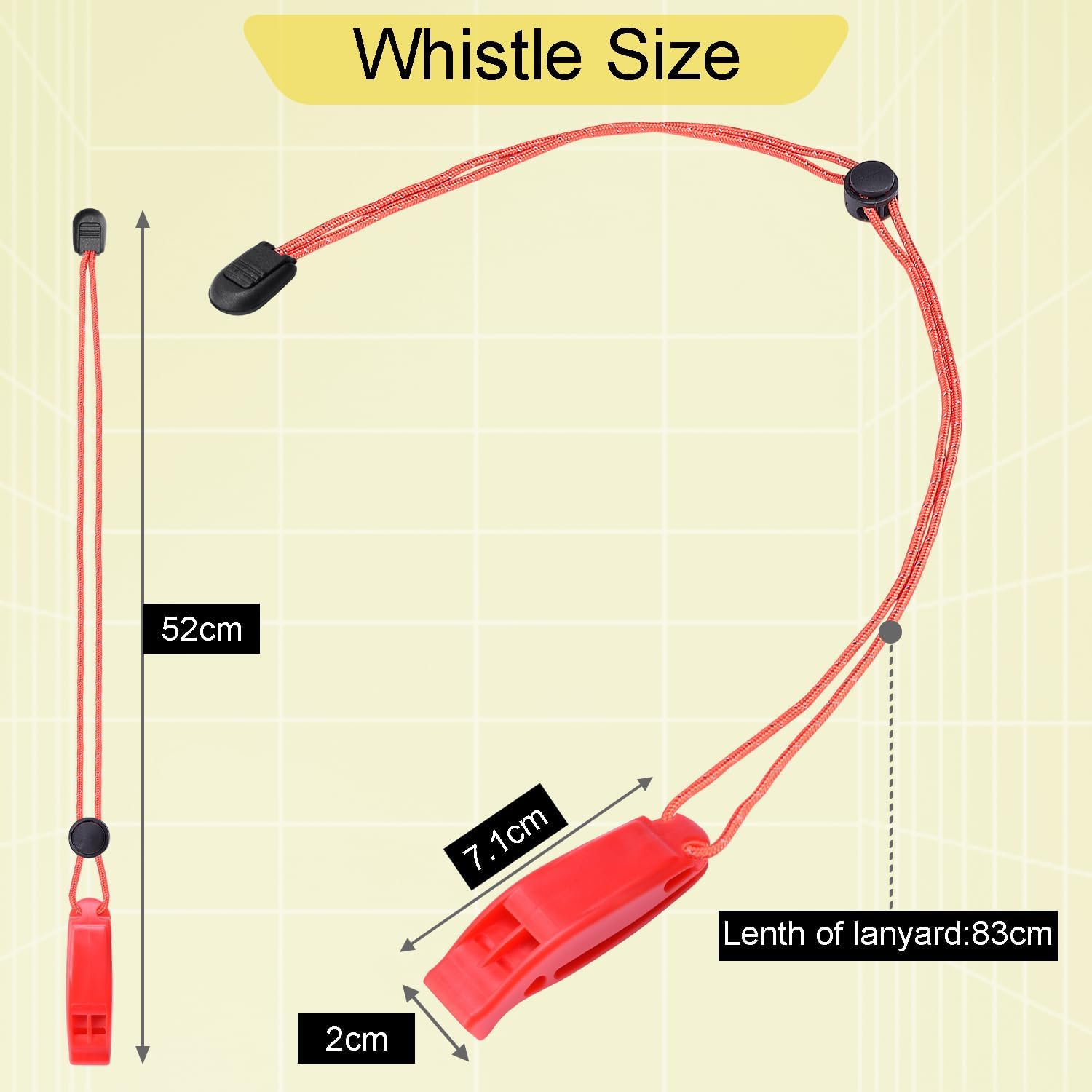 CooBigo 4Pcs Emergency Whistles, Loud Shrill Safety Whistle with Reflective Lanyard for Climbing Hiking Camping Boat Kayak - Image 2