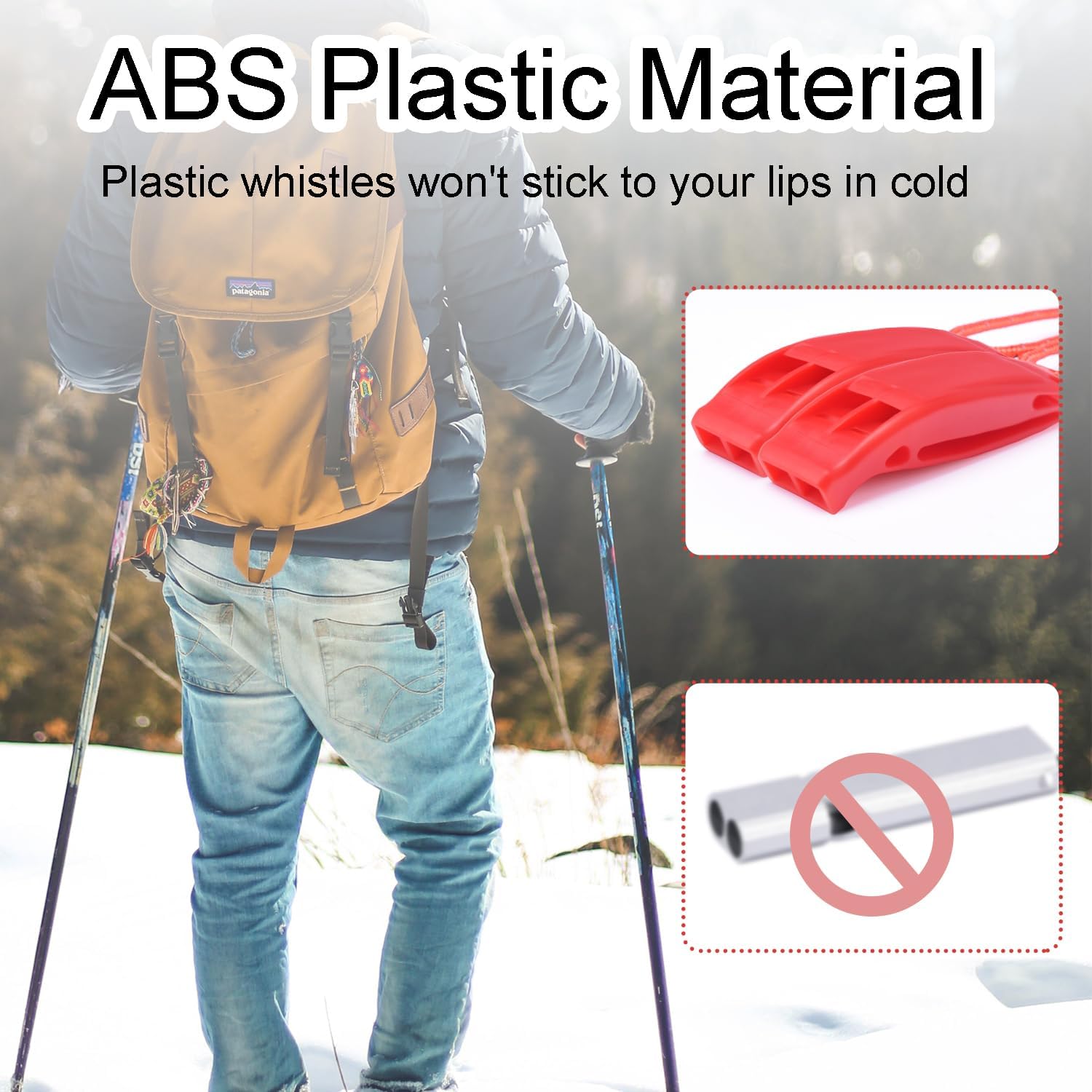 CooBigo 4Pcs Emergency Whistles, Loud Shrill Safety Whistle with Reflective Lanyard for Climbing Hiking Camping Boat Kayak - Image 6