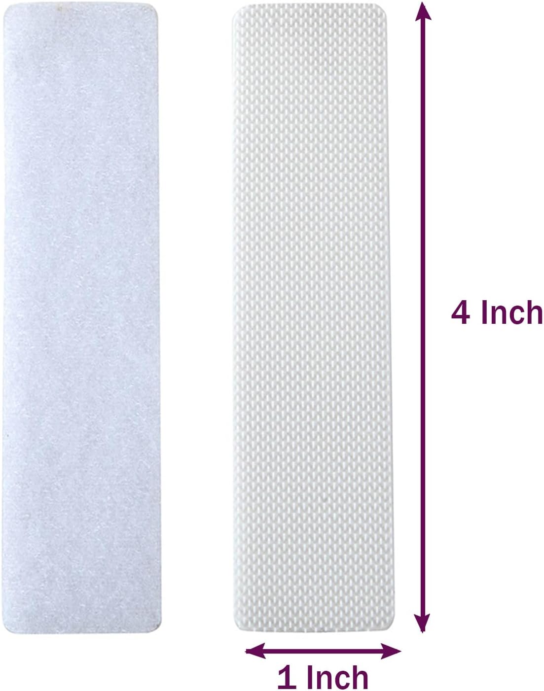 24 Sets 1x4 Inch Hook and Loop Strips with Adhesive Self Adhesive Fasteners Mounting Tape for Home or Office e - Instead of Holes and Screws, White - Image 2