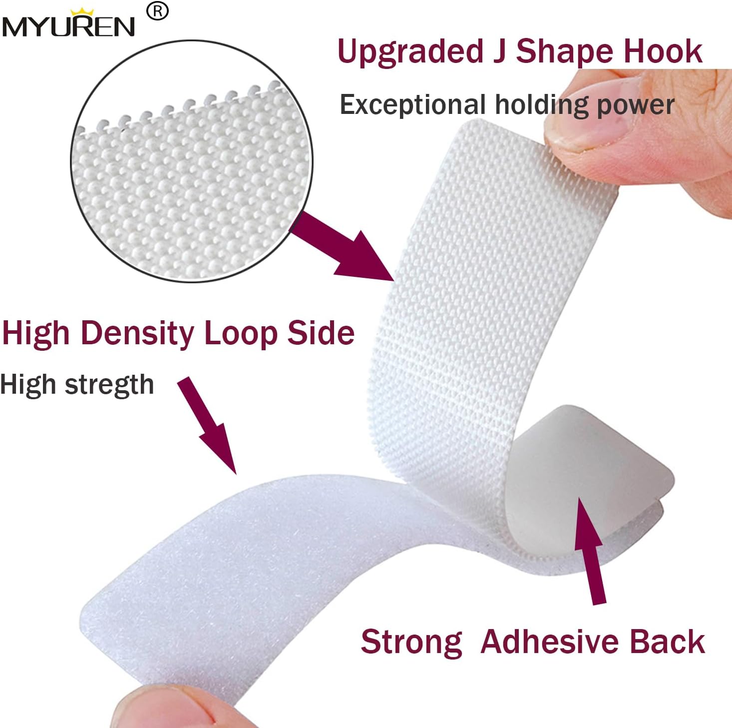 24 Sets 1x4 Inch Hook and Loop Strips with Adhesive Self Adhesive Fasteners Mounting Tape for Home or Office e - Instead of Holes and Screws, White - Image 3