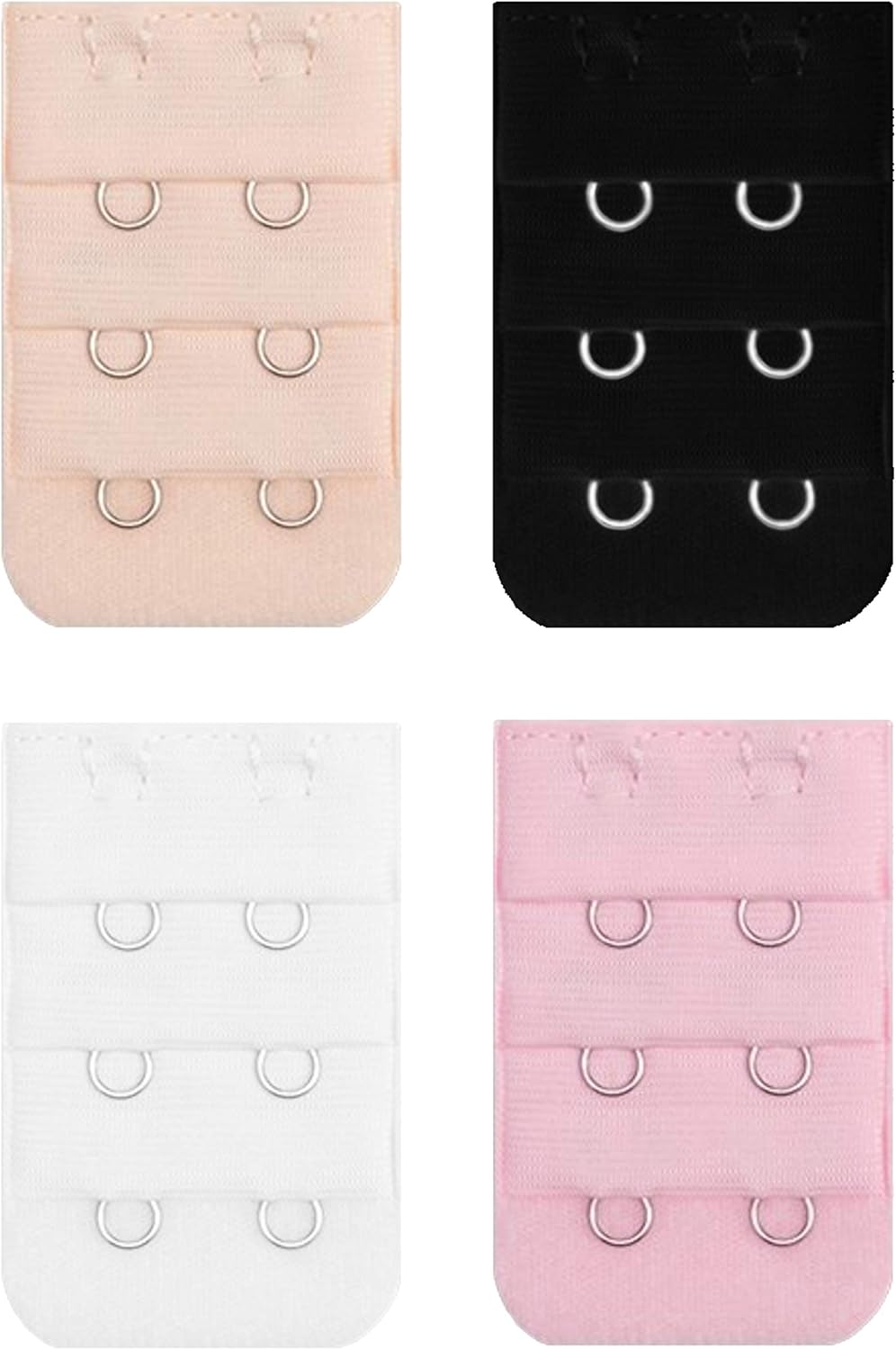 Bra Extender 2 Hook Bra Back Clips Bra Strap Extender Bra Clasp (4pcs) - Image 1