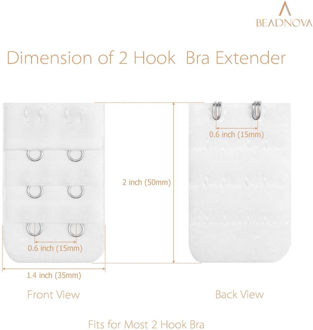 Bra Extender 2 Hook Bra Back Clips Bra Strap Extender Bra Clasp (4pcs) - Image 3