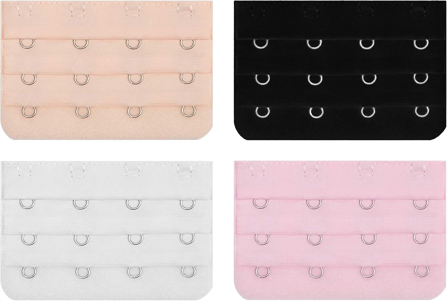 Bra Extender 4 Hook Bra Back Clips Bra Strap Extender Bra Clasp (4pcs) - Image 1