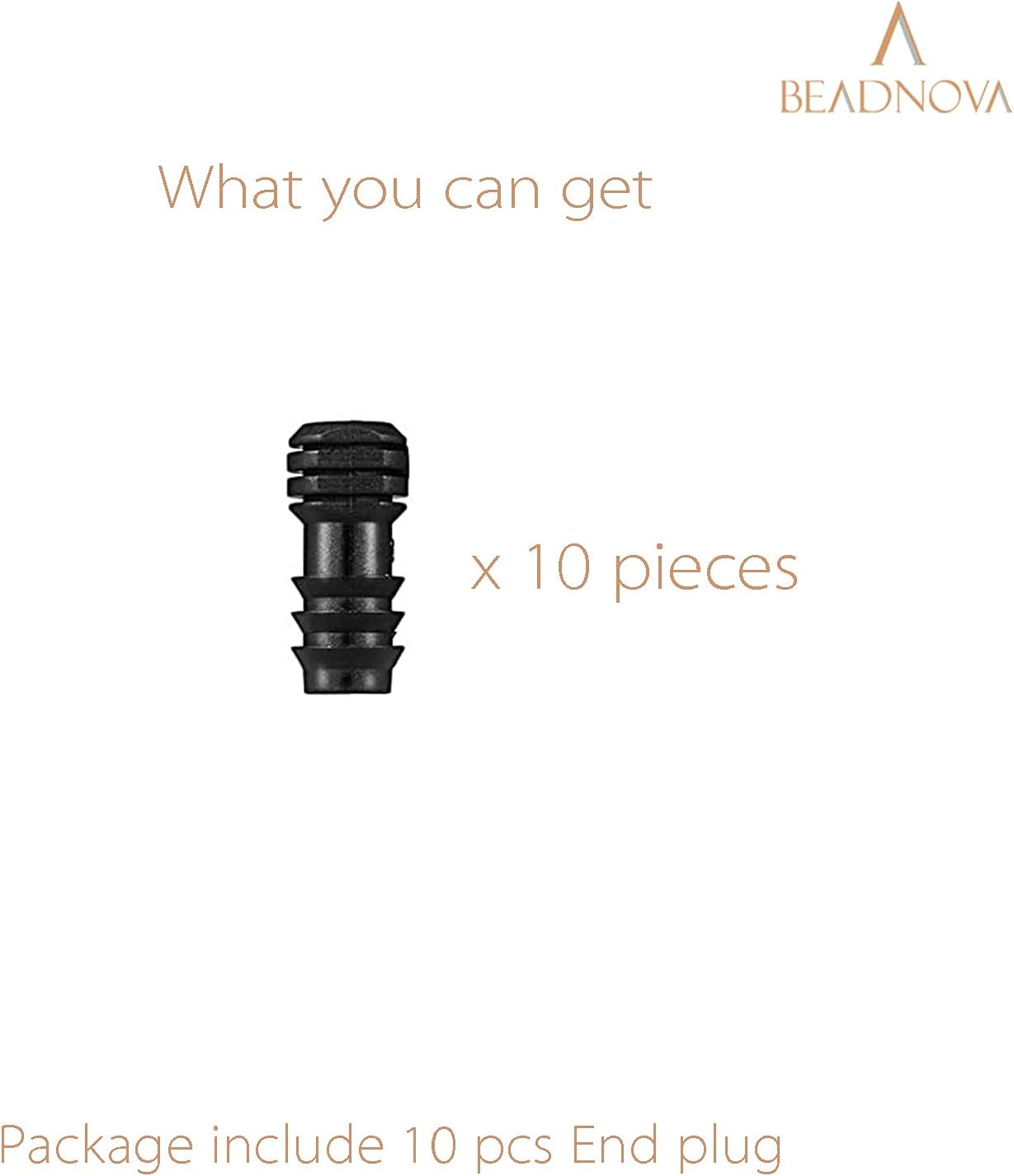 Drip Irrigation Parts 10 Pcs 1/2 Inch Barbed End Plugs Goof Plugs Fittings Drip Line Connectors for 1/2 Inch Irrigation Tubing Garden Watering System (10pcs) - Image 3