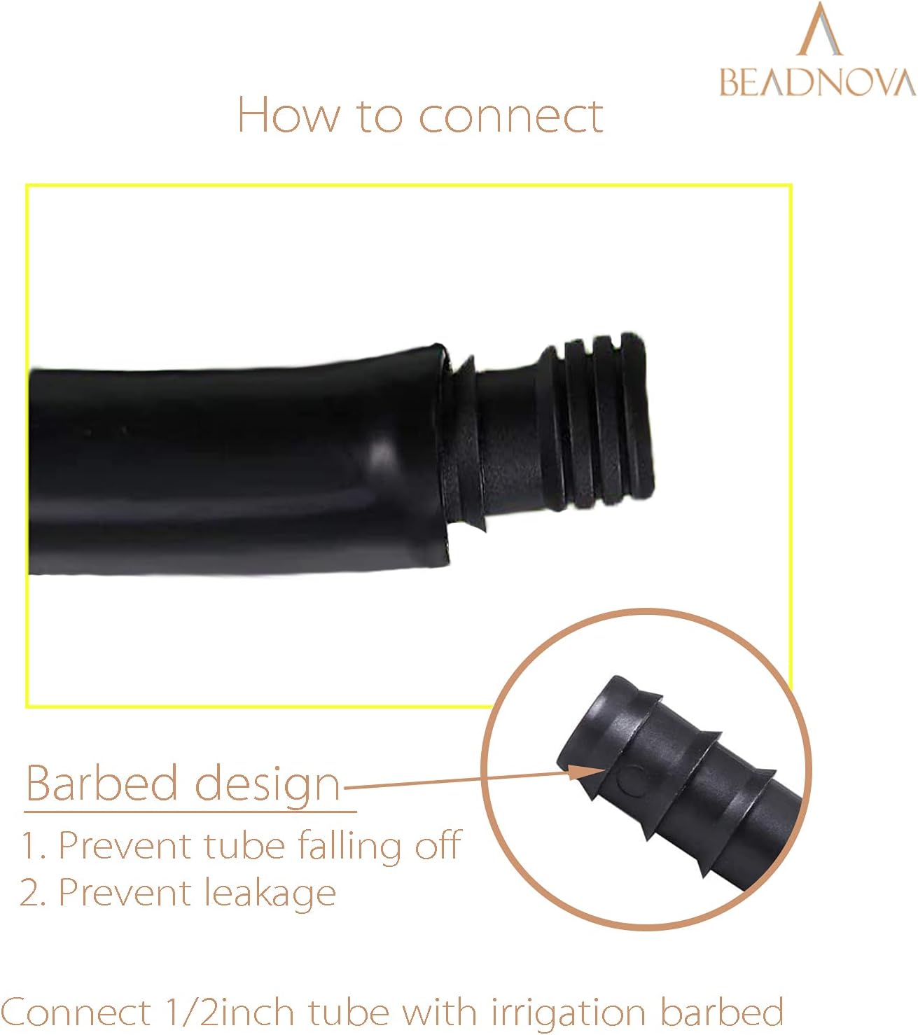 Drip Irrigation Parts 10 Pcs 1/2 Inch Barbed End Plugs Goof Plugs Fittings Drip Line Connectors for 1/2 Inch Irrigation Tubing Garden Watering System (10pcs) - Image 4
