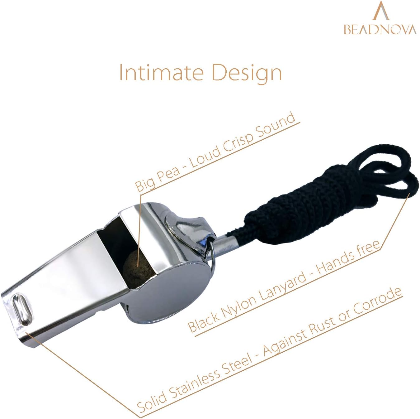 Stainless Steel Whistles with Lanyard Lifeguard Whistle Referee Whistle Metal Whistle Sports Whistle Coaches Whistle - Image 4