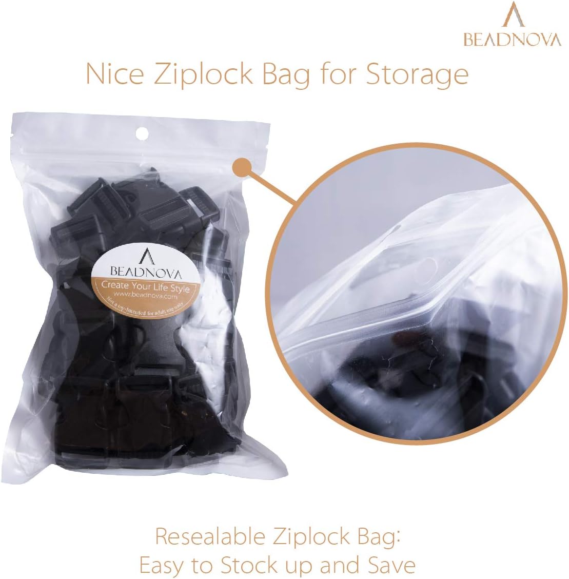 Plastic Buckle Strap Clip Quick Side Release Buckles 1 Inch Flat for Nylon Strap Backpack (Black, 1 Inch, 20 Piece) - Image 6
