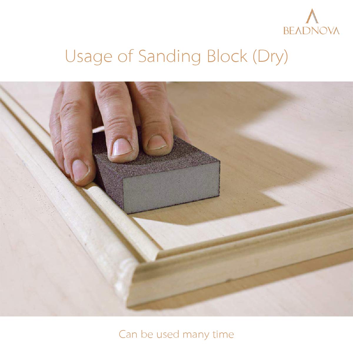 Sanding Sponge Sand Block Coarse/Medium/Fine/Superfine Assorted Dry Wet Sanding Blocks for Wood Wall Home (Pack of 4, 4 Grit) - Image 5