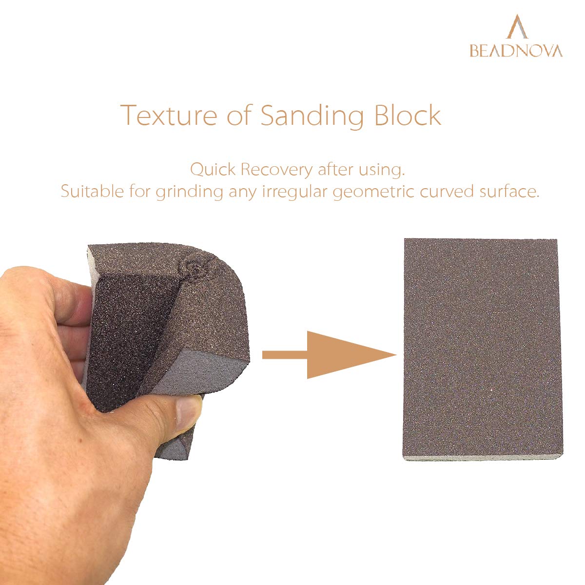 Sanding Sponge Sand Block Coarse/Medium/Fine/Superfine Assorted Dry Wet Sanding Blocks for Wood Wall Home (Pack of 4, 4 Grit) - Image 6