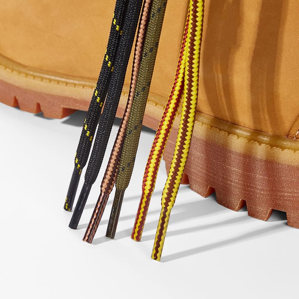 3 Pairs Round Boot Shoe Laces, Heavy Duty and Durable Shoelaces for Outdoor Climbing Hiking Work Boots Shoe Strings - Image 3
