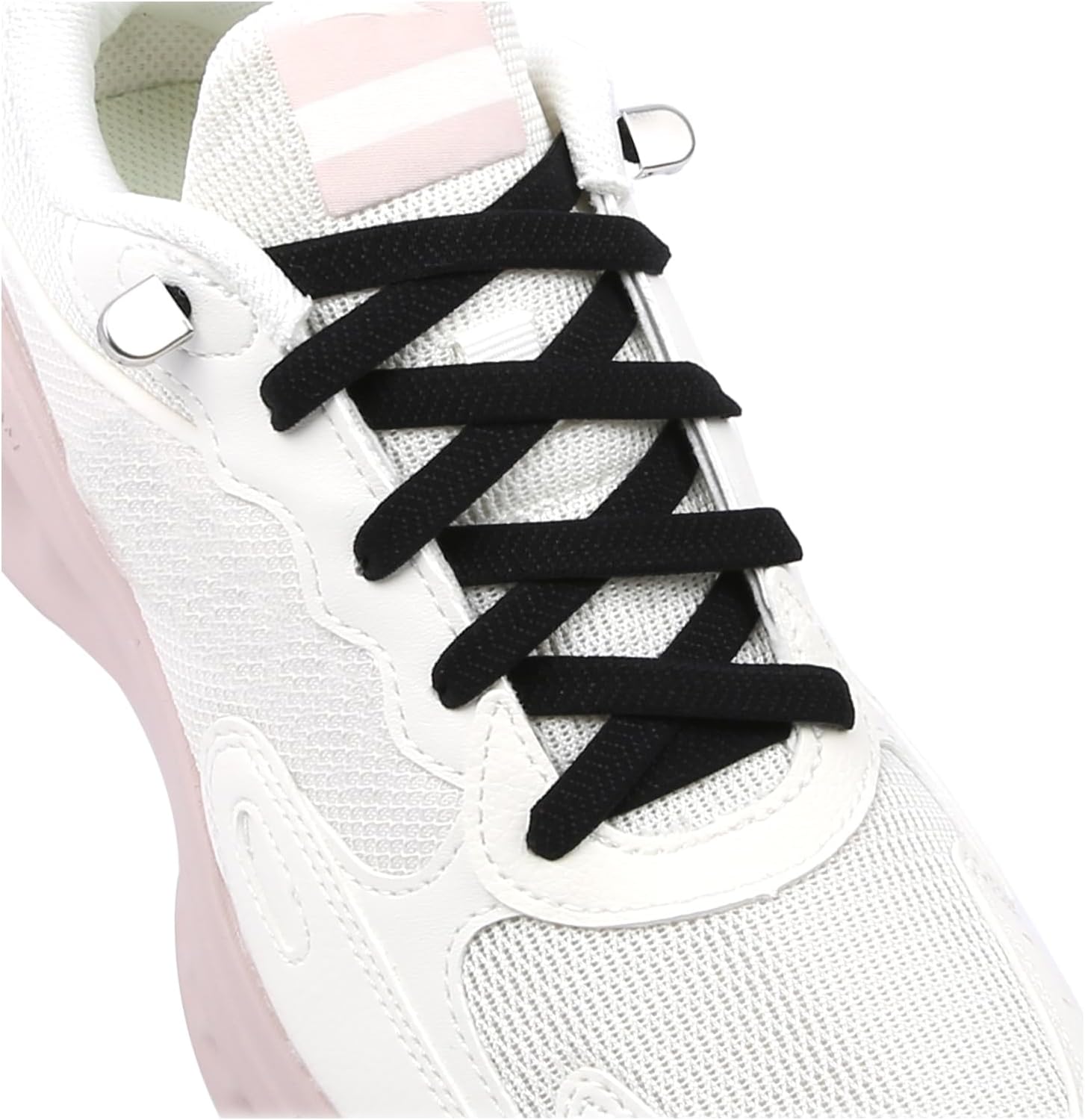 Elastic Shoe Laces for Sneakers, No Tie Shoelaces for Adults and Kids, Flat Tieless Shoe strings - Image 1
