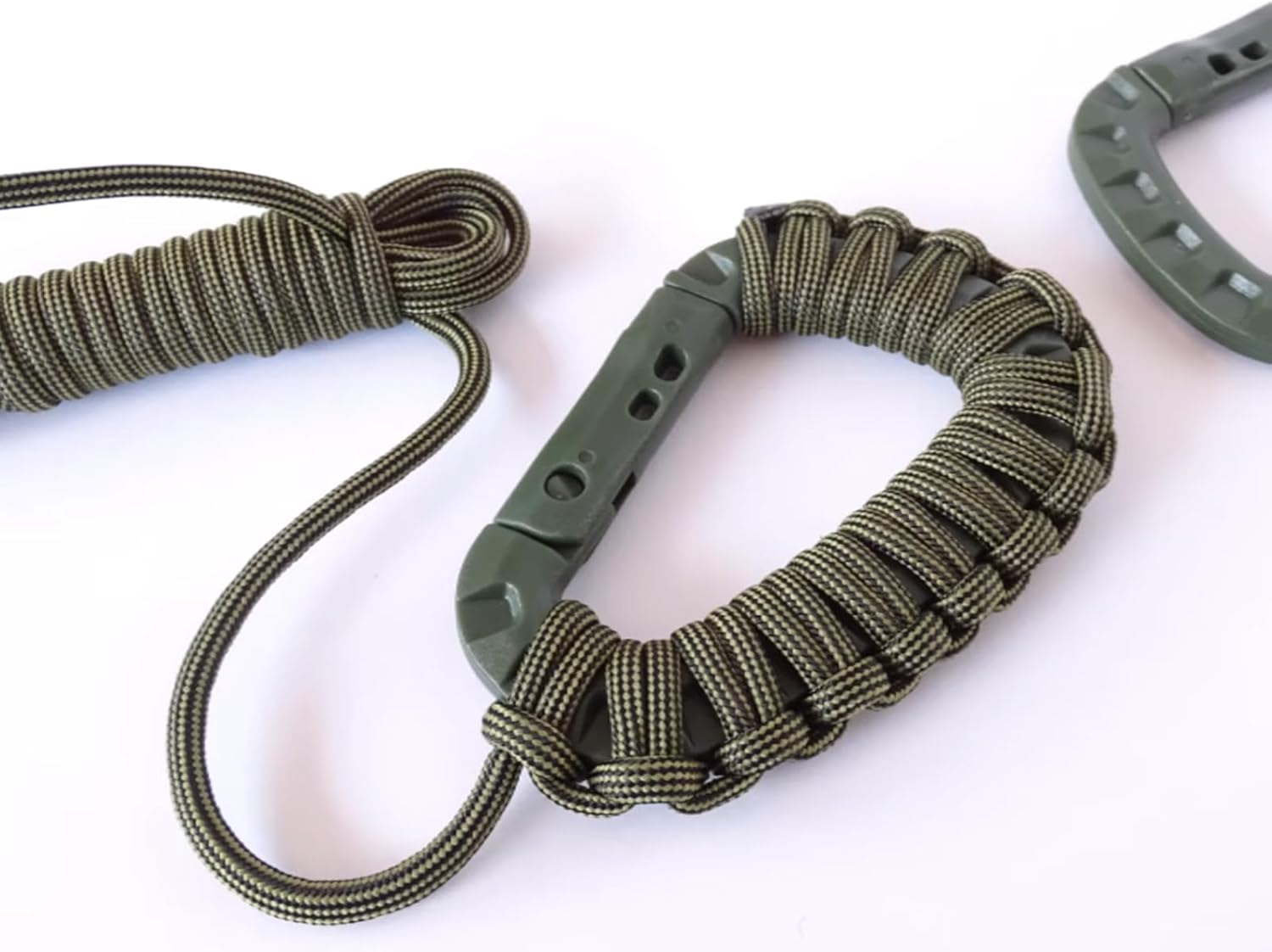 Tactical Gear Carabiner Keychain Clip Plastic D-Rings Large Key Chain Heavy Duty Snap Hook for Backpack, Belt, Keyrings, Bags, Bottle, Tent, Camping - Image 3