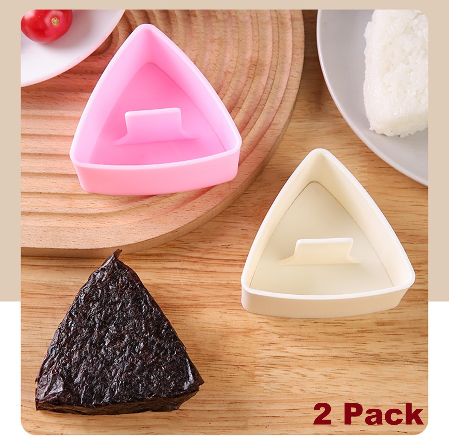 Onigiri Mold Triangle, 2 Pack Large Rice Ball Mold Shi Makers, Japanese Rice Cooker Kit for Lunch Bento - Image 7