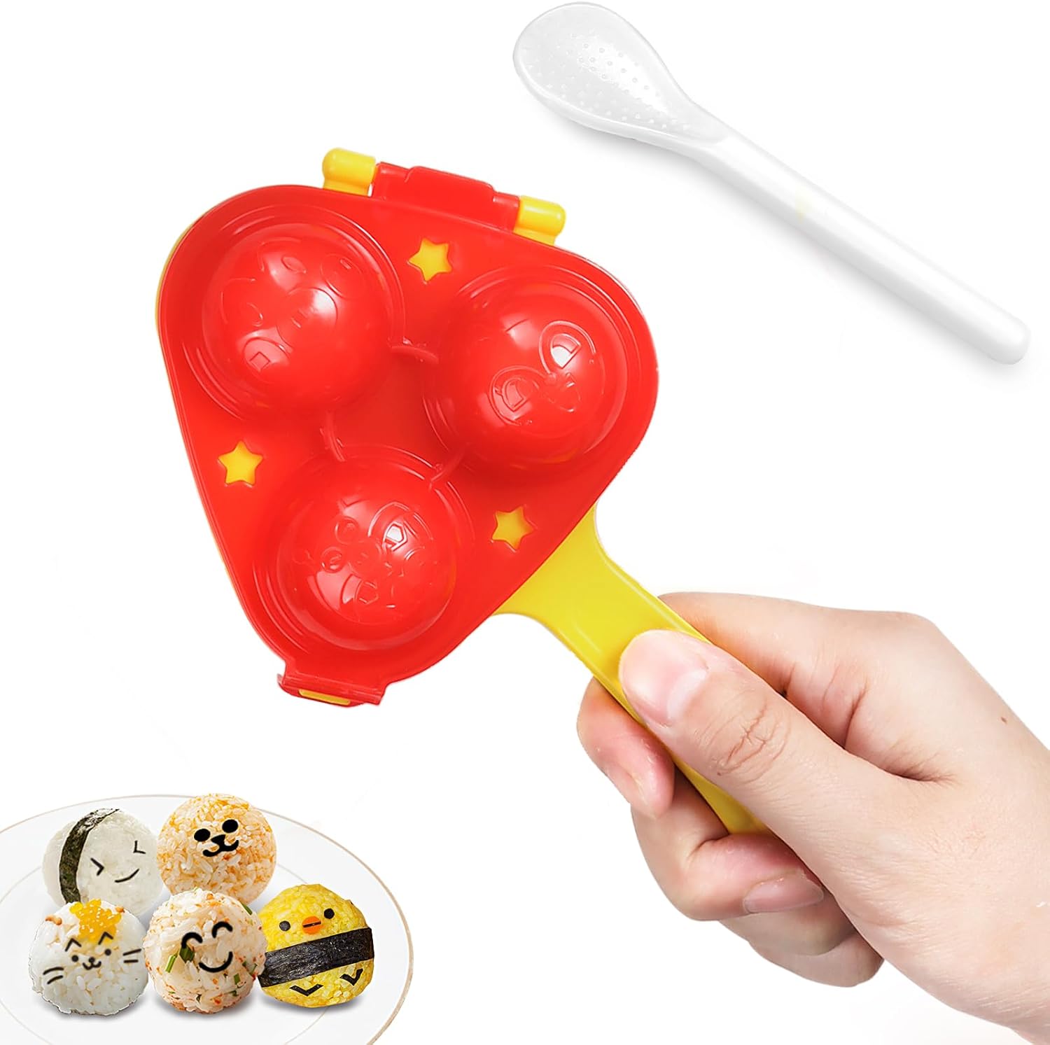 Rice Ball Mold, Upgraded Rice Ball Shaker, Onigiri Rice Ball Maker Molds for Kids, DIY Mini Shi Maker Mold - Image 1