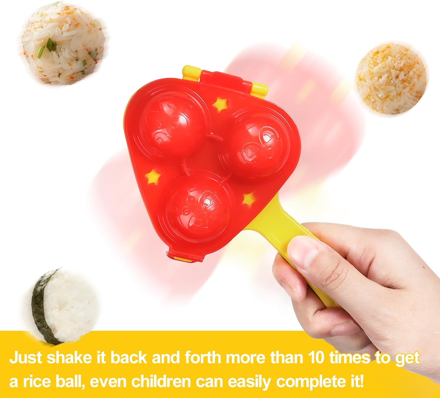 Rice Ball Mold, Upgraded Rice Ball Shaker, Onigiri Rice Ball Maker Molds for Kids, DIY Mini Shi Maker Mold - Image 2