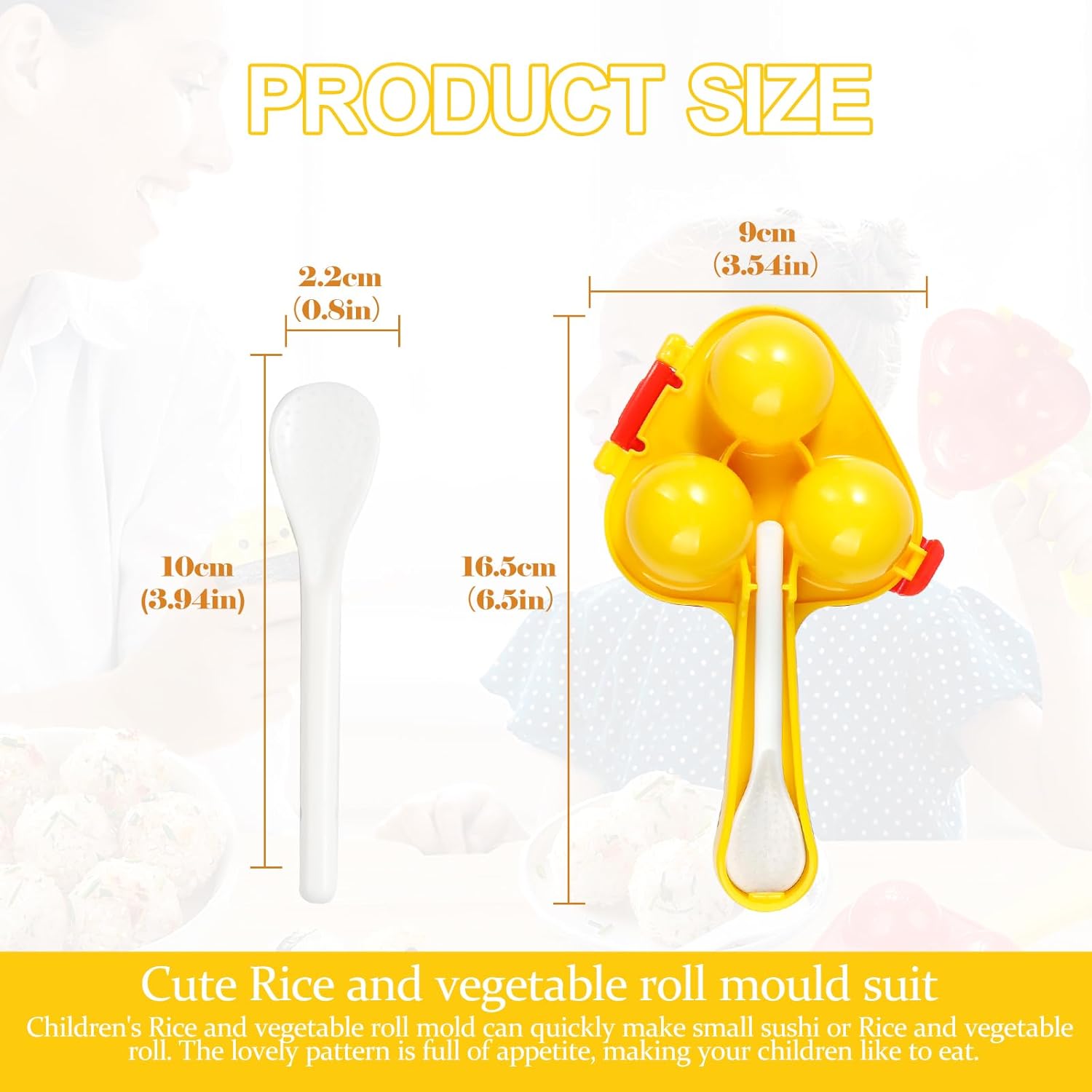 Rice Ball Mold, Upgraded Rice Ball Shaker, Onigiri Rice Ball Maker Molds for Kids, DIY Mini Shi Maker Mold - Image 7