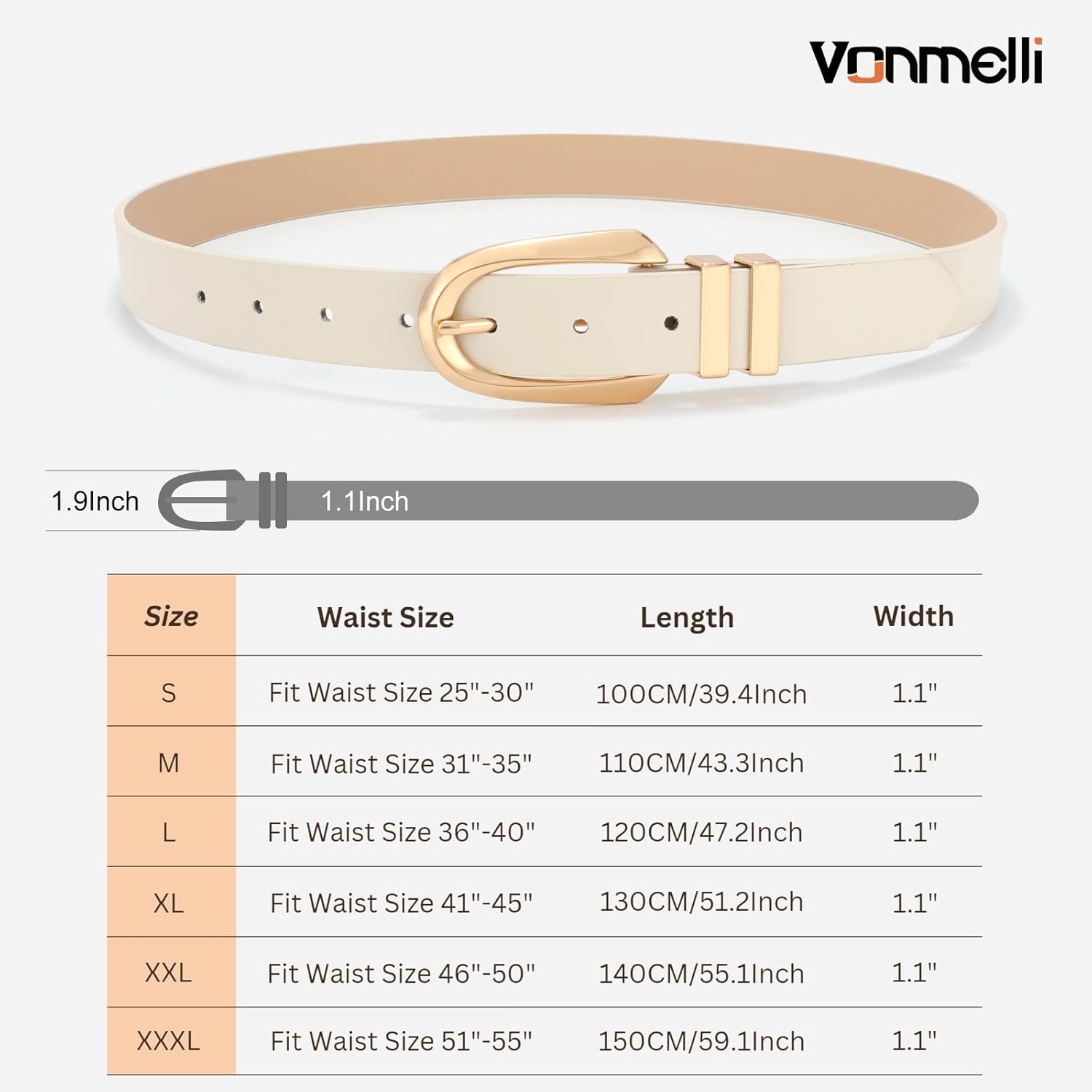 Women's Leather Belts For Jeans Dresses Pants Fashion Ladies Waist Belt with Gold Buckle - Image 6