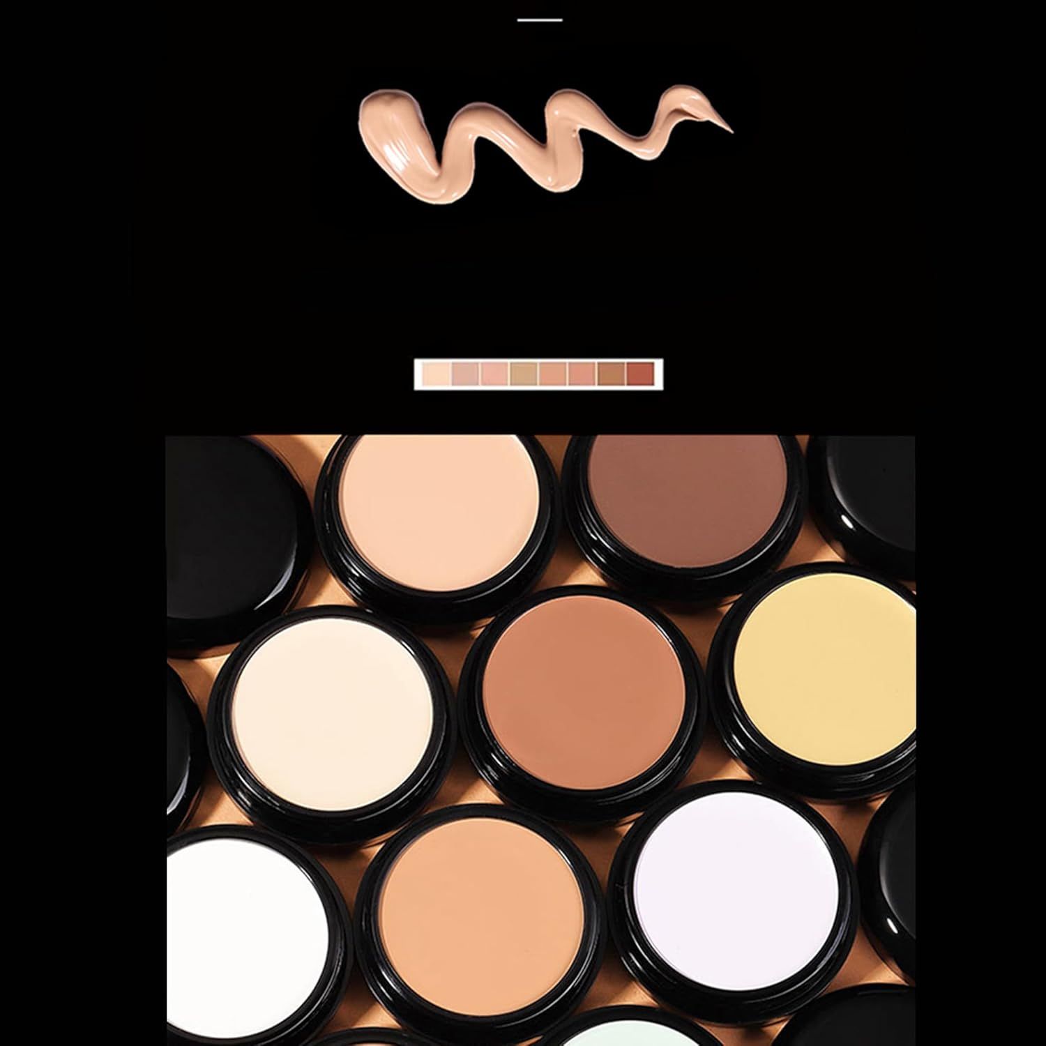 Single Color Face Makeup Concealer Foundation Palette Creamy Moisturizing 0.49oz (Green) - Image 3