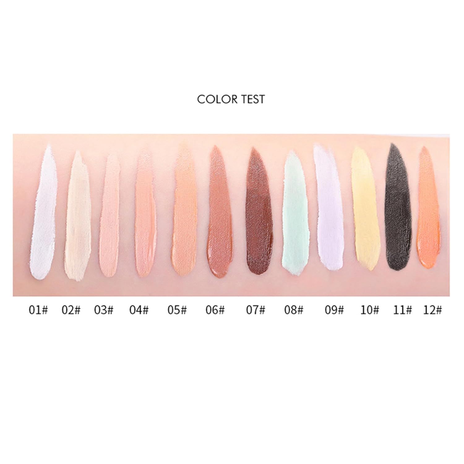 Single Color Face Makeup Concealer Foundation Palette Creamy Moisturizing 0.49oz (Green) - Image 5