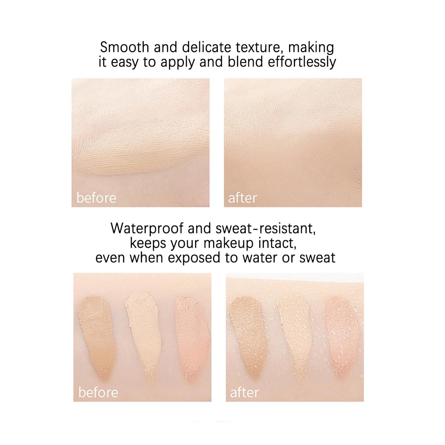 Single Color Face Makeup Concealer Foundation Palette Creamy Moisturizing 0.49oz (Green) - Image 6