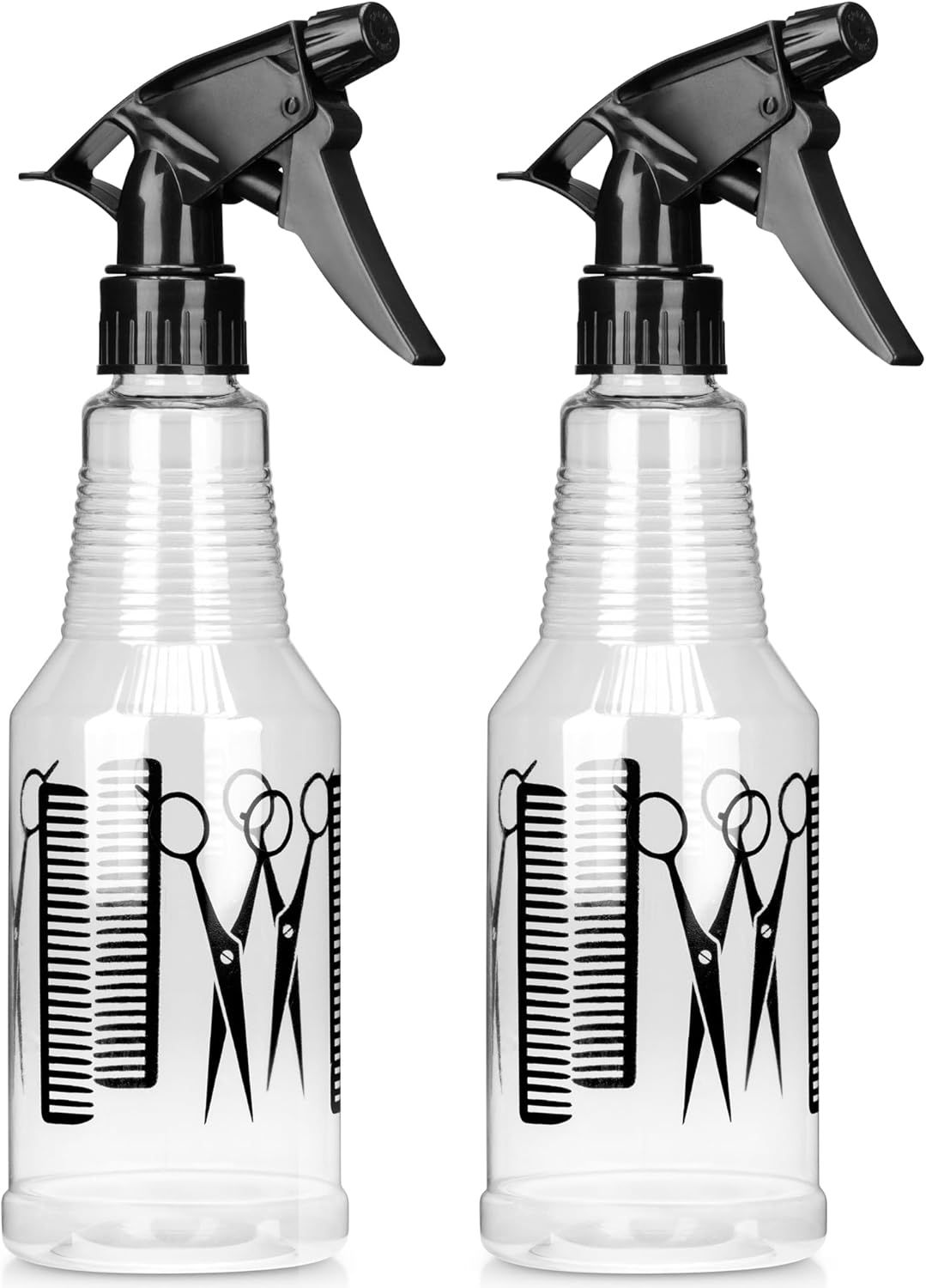 2 Spray Bottle, 16.9oz/500ml Adjustable Spray Storage Container for Hair, Plant, Cleaning Solution, Home Cleaning (2 Pack) - Image 1