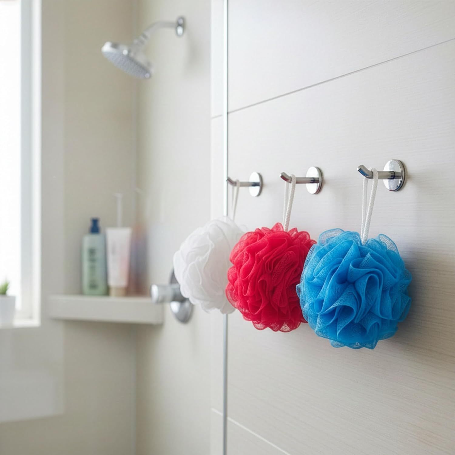 3 Pack Loofah Sponges, Gentle Body Scrubber for Body Wash, Shower Gel, Durable and Exfoliating Mesh Loofahs (3 Pack) - Image 2