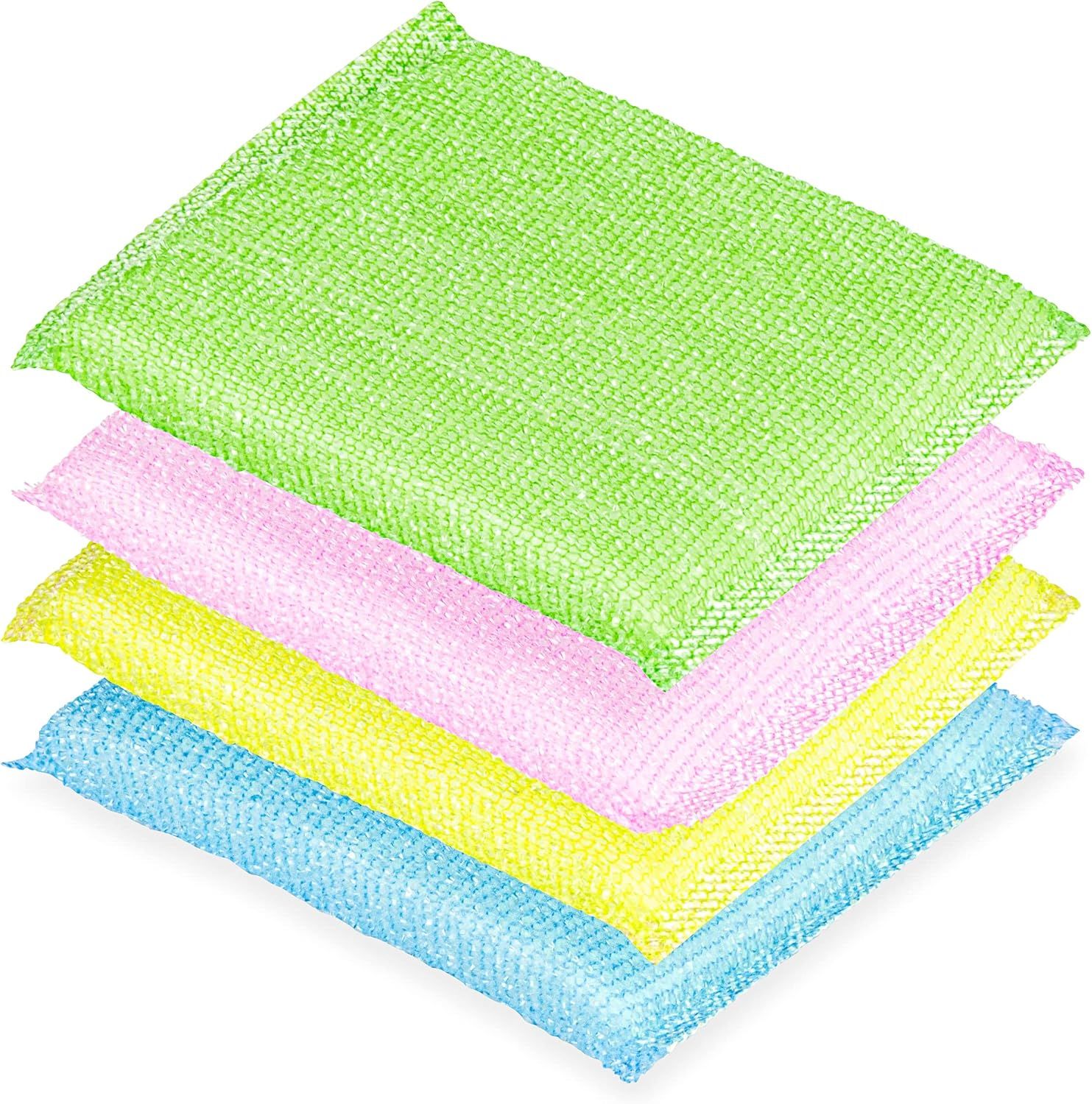 4 Multipurpose Scouring Pads, Non-Scratch Cleaning Sponge for Kitchen, Bathroom, Pots, Pans, and Dishes (4 Pack) - Image 1
