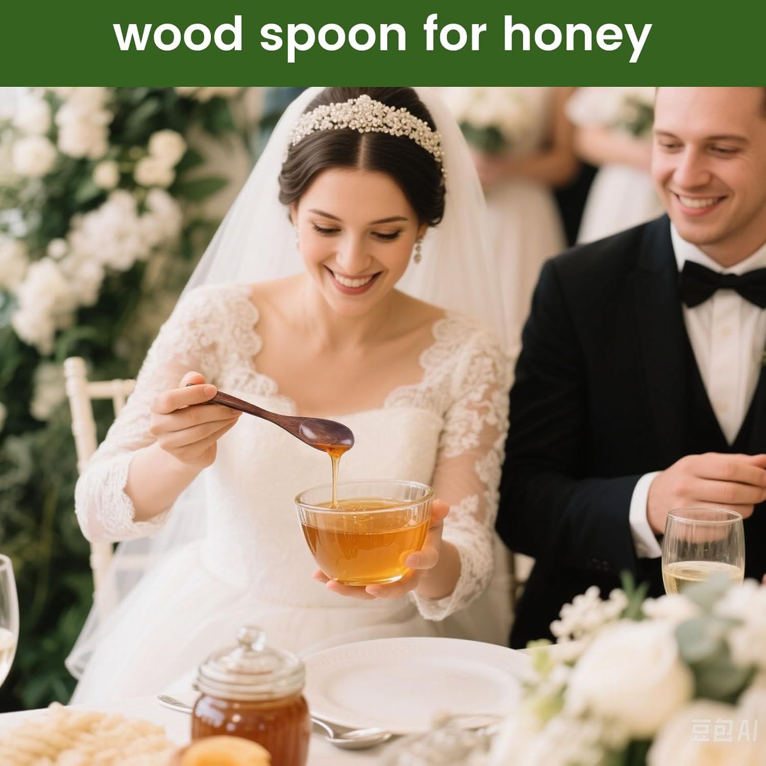 6PCS Wooden Spoons for Eating, 6 Inch Small Wooden Spoons for Honey, Coffee, Tea, Hot Cocoa, Jam, Bath Salts, Little Wood Table Spoon for Stirring, Smooth Finish, Unique Gifts for Men Women - Image 2
