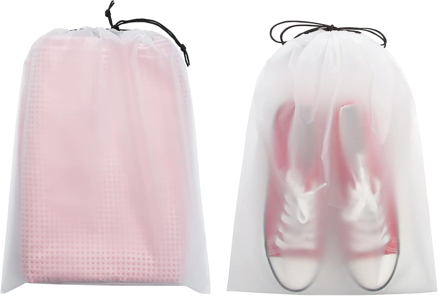 Transparent Shoe Bags for Travel Large Clear Shoes Organizers Storage Pouch with Rope for Men and Women 13 Pack - Image 6