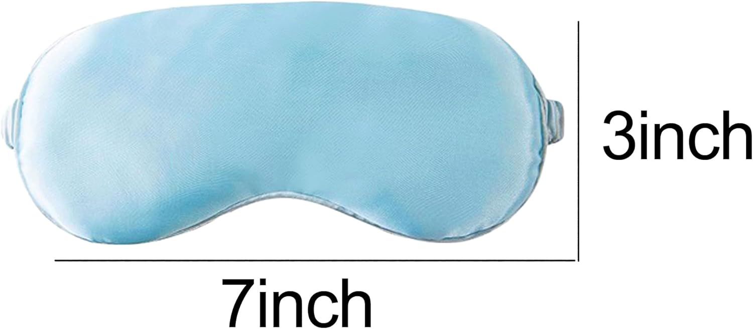 Blue Eye Mask for Sleeping,Soft and Comfortable Fabric, Eye Shade Cover for Travel Nap - Image 2