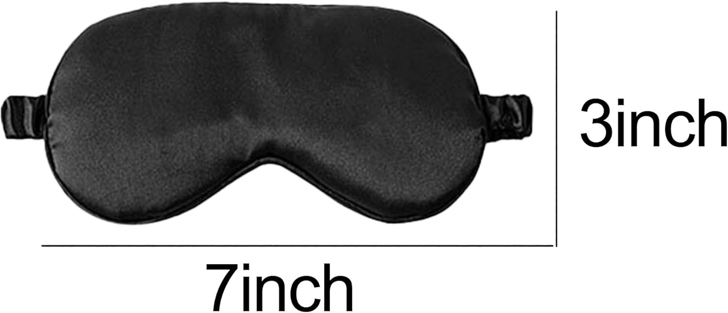 Black Eye Mask for Sleeping,Soft and Comfortable Fabric, Eye Shade Cover for Night,Travel Nap - Image 2