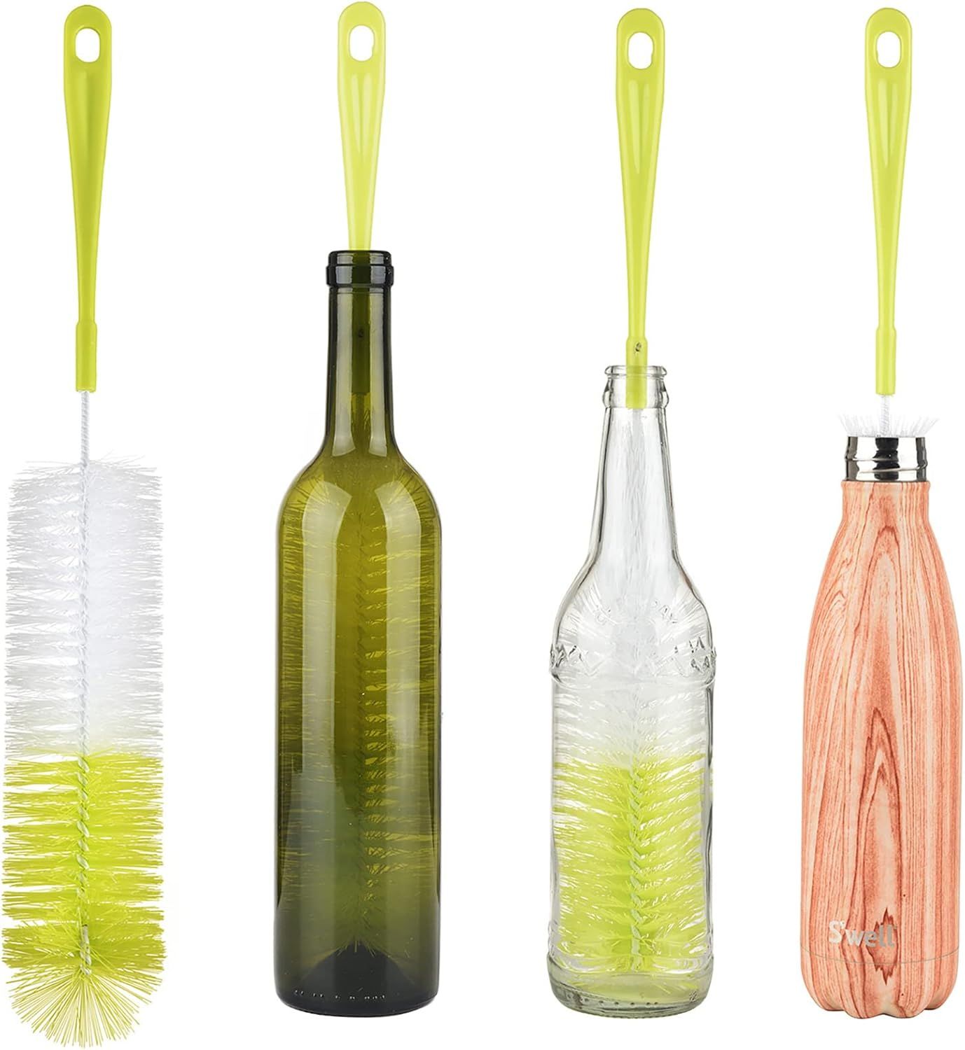 16 inch Long Bottle Brush Cleaner for Washing Wine/Beer/Sport Well/Thermos/Glass, Hummingbird Feeder and Long Narrow Neck Sport Bottles - Image 1