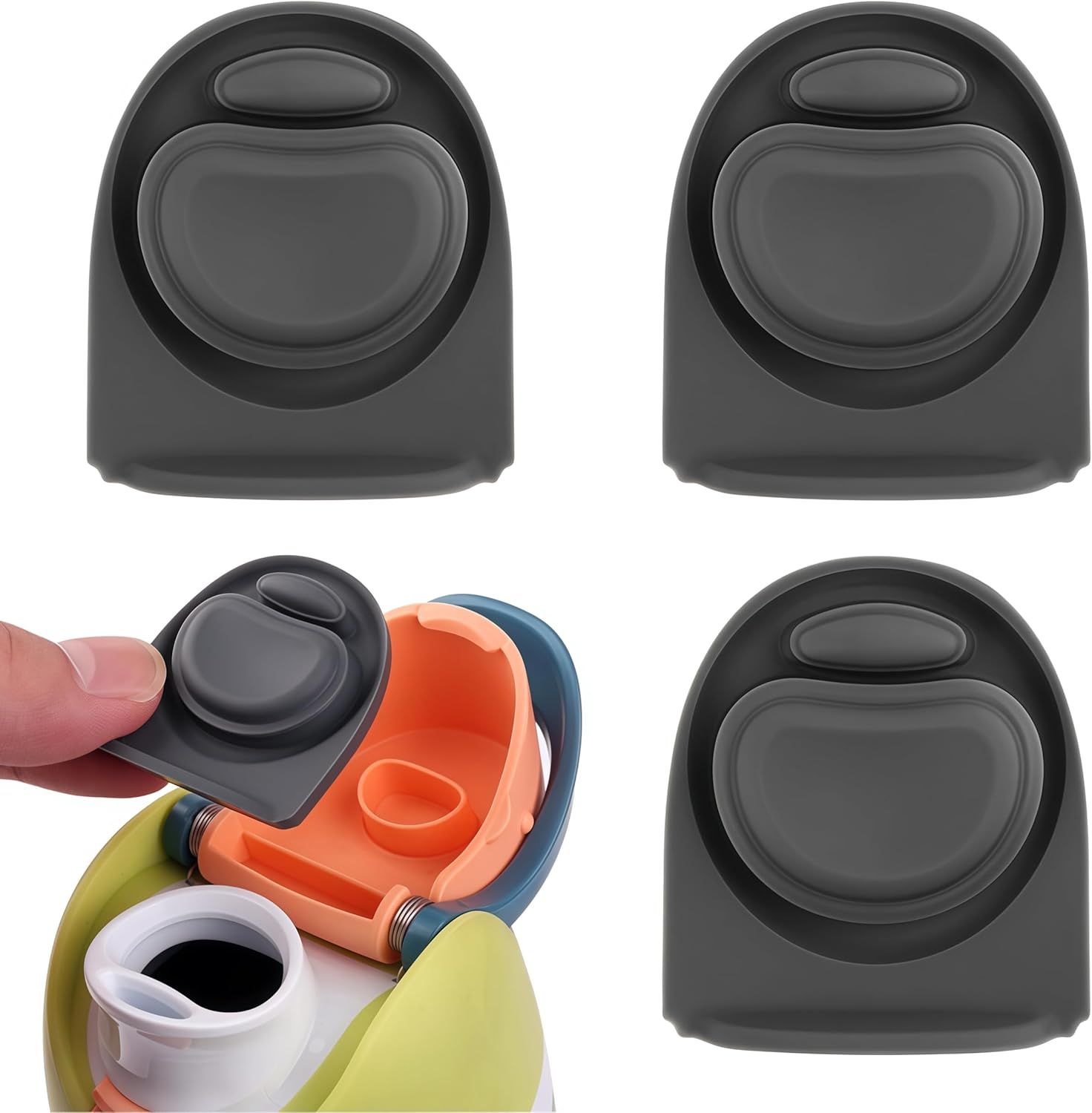 Rubber Seal Replacement Stopper, Silicone Cap Insert, Compatible with Owala Freesip Spout Lid-3 Pack Gasket Parts - Image 1
