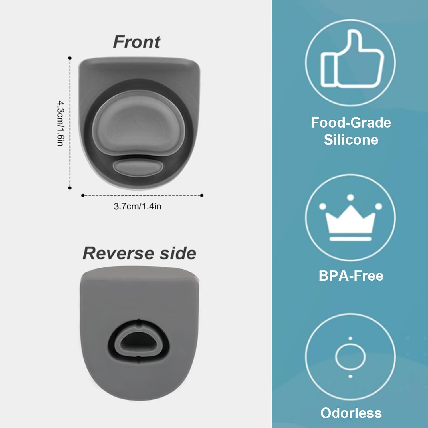 Rubber Seal Replacement Stopper, Silicone Cap Insert, Compatible with Owala Freesip Spout Lid-3 Pack Gasket Parts - Image 2
