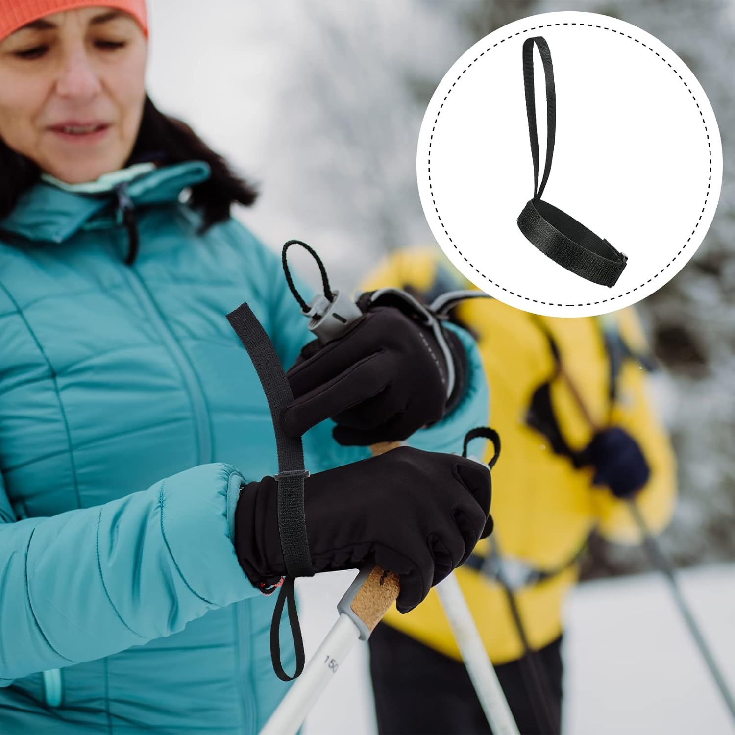 4 Pieces Sport Glove Strap Glove Leash Wrist Strap Ski Handcuff for Hanging, Outdoor - Image 5